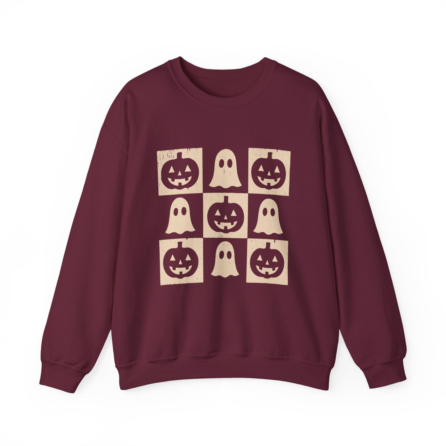 Halloween Ghosts Sweatshirt, Cozy Fall Sweater, Unisex Crewneck for Halloween, Cute Ghost Design, Perfect for Autumn Celebrations