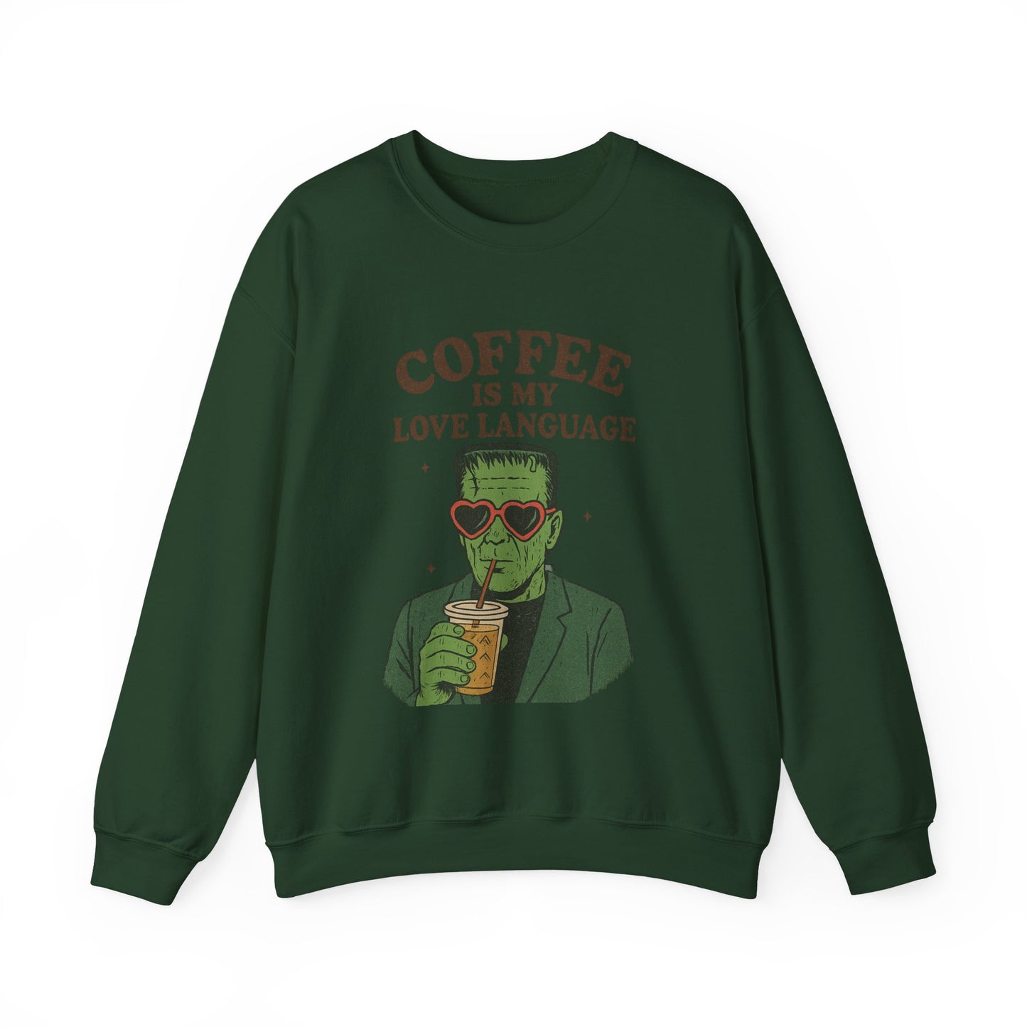 Coffee Lover's Unisex Crewneck Sweatshirt, Gift for Coffee Enthusiasts, Funny Sweatshirt, Halloween Apparel, Cozy Casual Wear