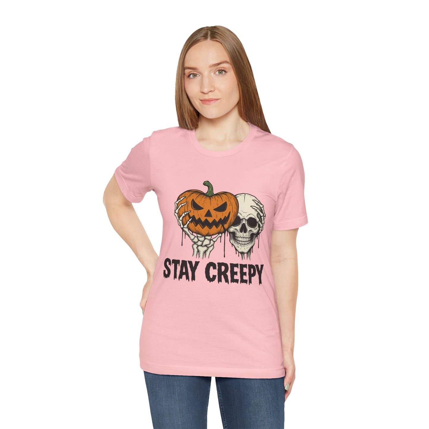 Halloween Graphic Tee - Stay Creepy Unisex Shirt, Fall Fashion, Spooky Halloween Apparel, Casual Wear, Gift for Halloween Lovers