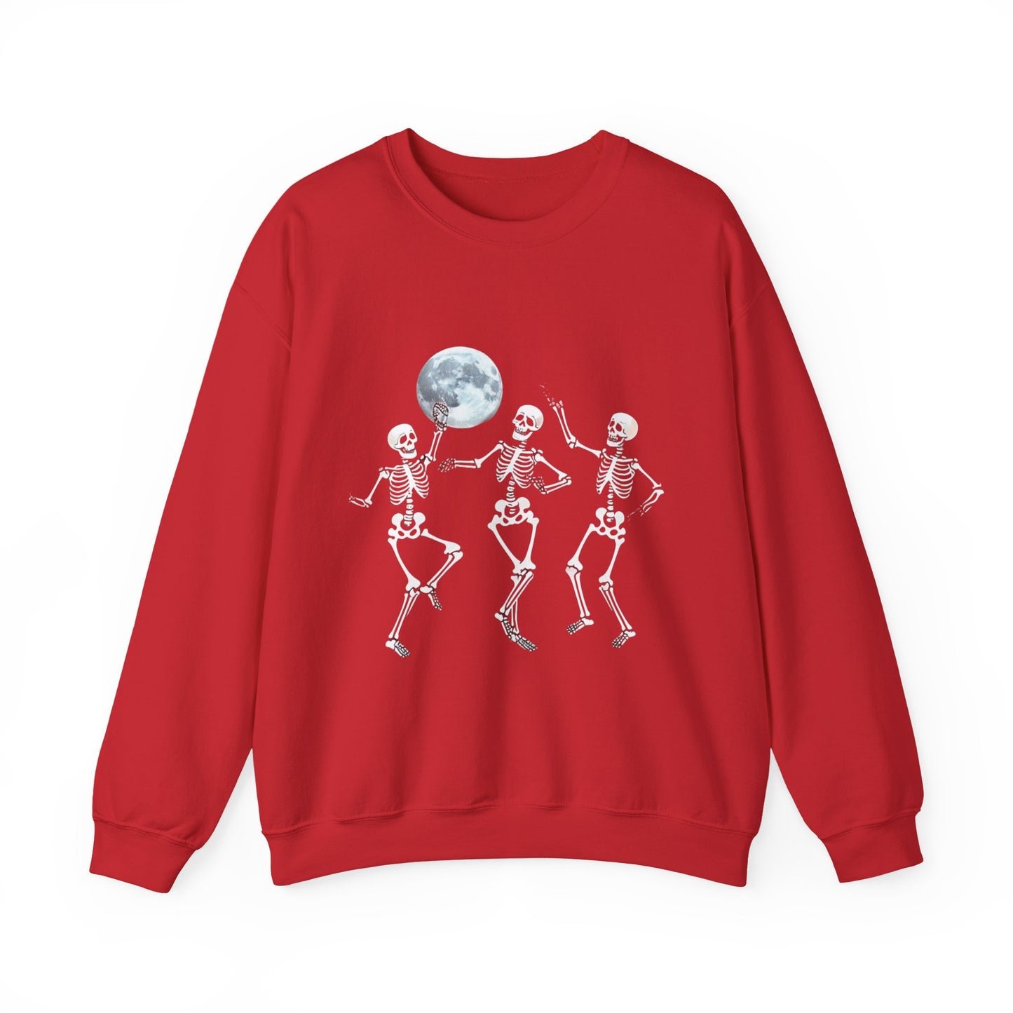 Spooky Dance Crewneck Sweatshirt - Halloween Oddities, Unisex Sweatshirt, Festive Apparel, Skeleton Design, Cozy Style