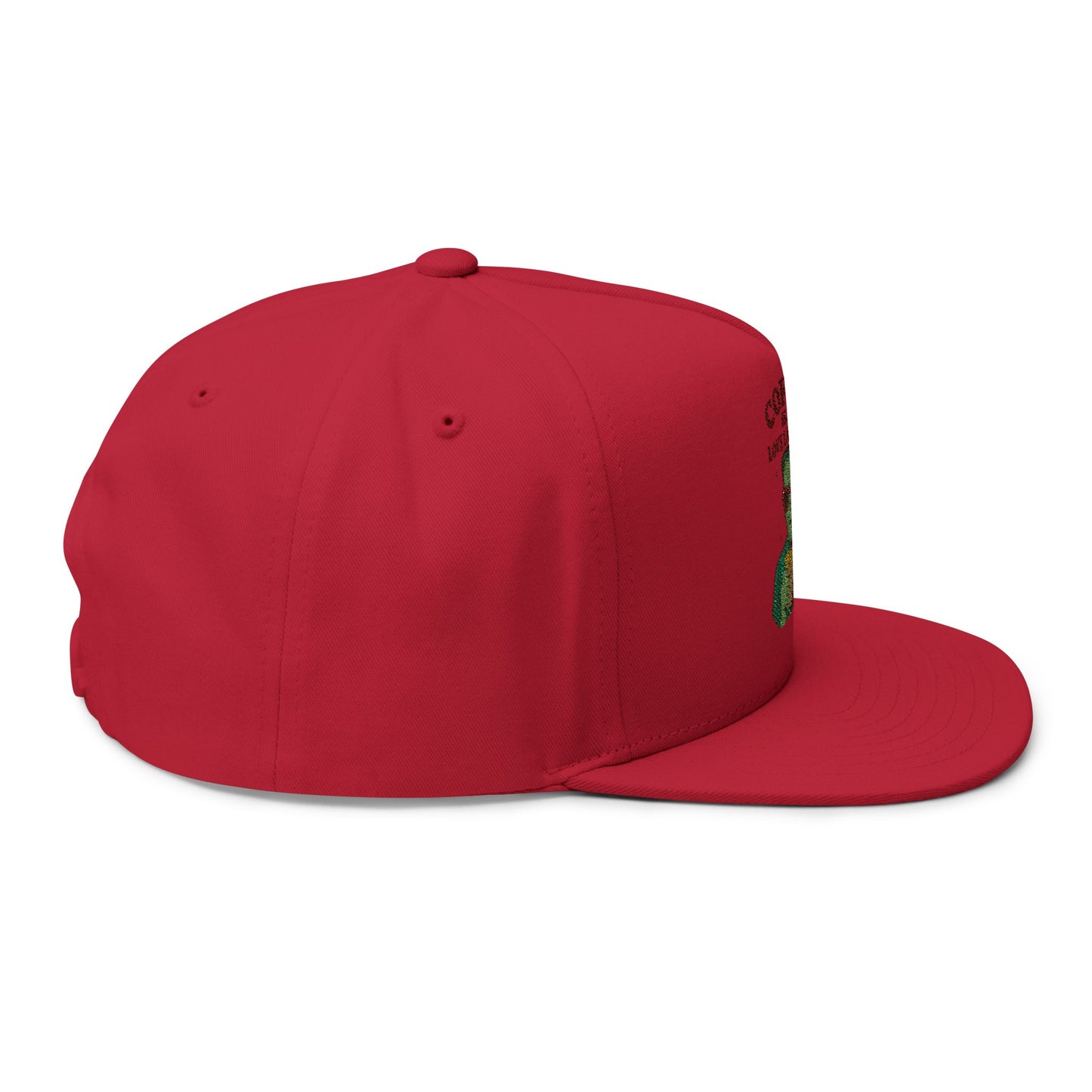 Coffee Love Language Embroidered Flat Bill Cap, Cool Hats, Gift for Coffee Lovers, Trendy Headwear, Unique Apparel