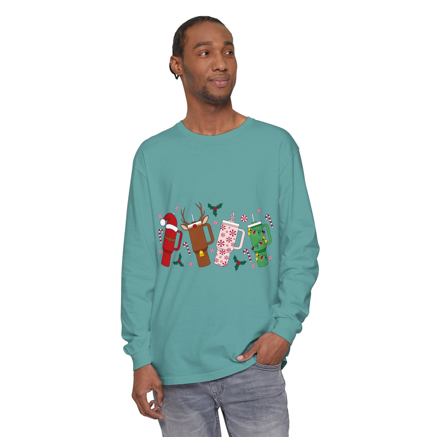 Christmas Unisex Garment-dyed Long Sleeve T-Shirt