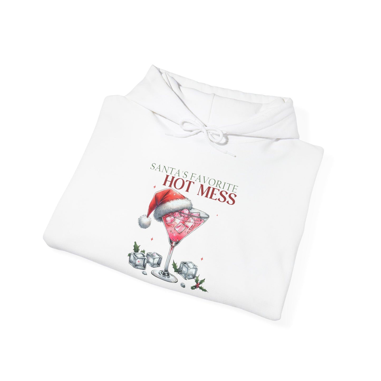 Funny Holiday Sweatshirt, Unisex Hoodie for Christmas, Hot Mess Design, Cute Gift for Friends, Cozy Winter Apparel, Festive Fashion