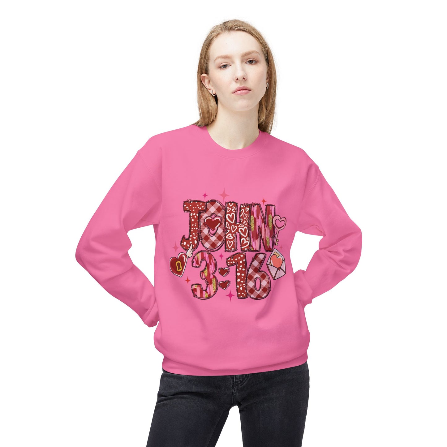 Valentines Unisex Midweight Softstyle Fleece Crewneck Sweatshirt