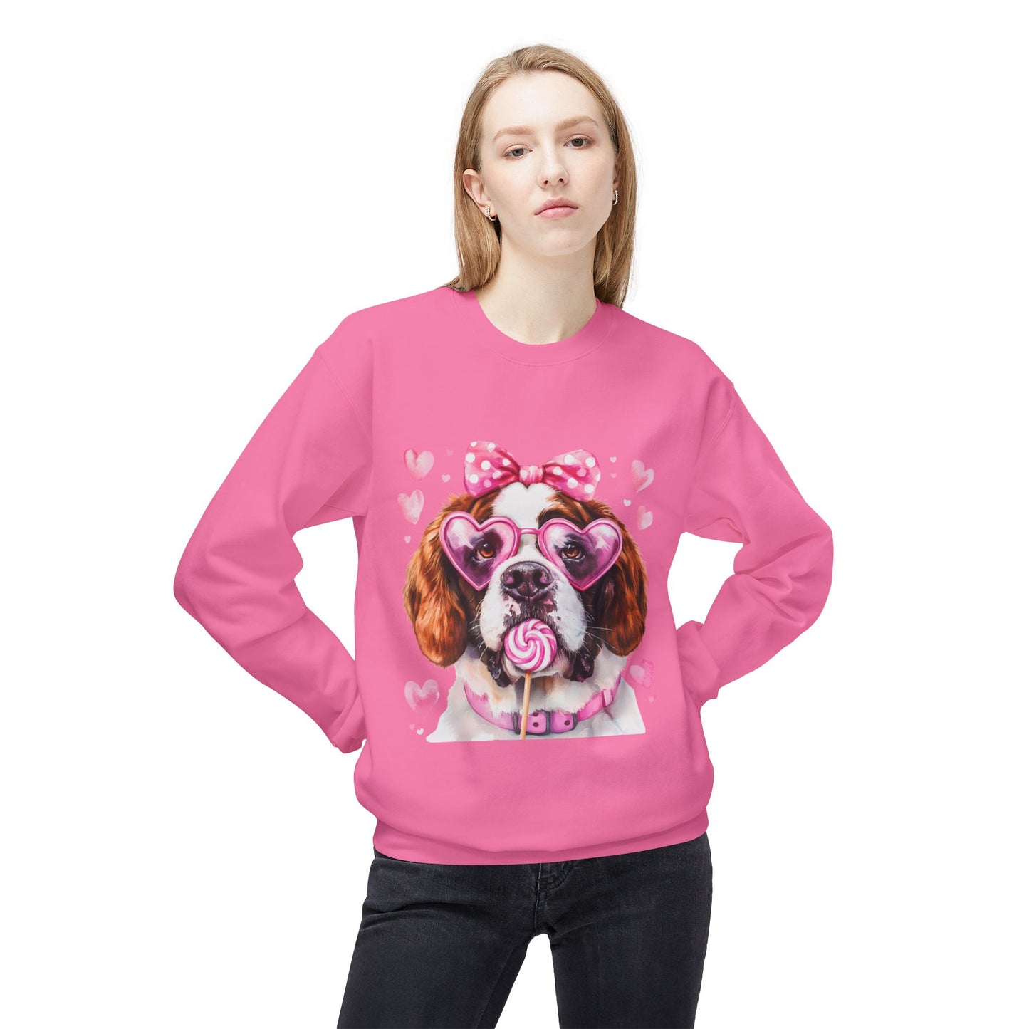 Valentines Unisex Midweight Softstyle Fleece Crewneck Sweatshirt