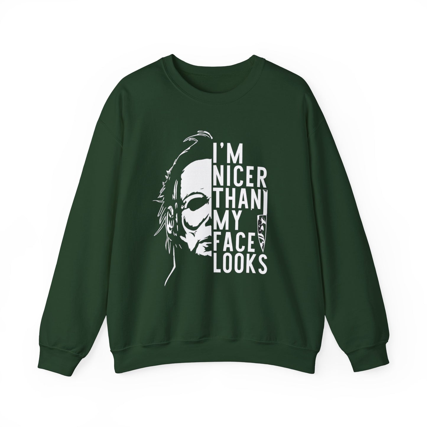 Unisex Halloween Humor Crewneck Sweatshirt, Funny Sweatshirt, Gift for Horror Fans, Halloween Apparel, Spooky Vibes, Comfortable Layering