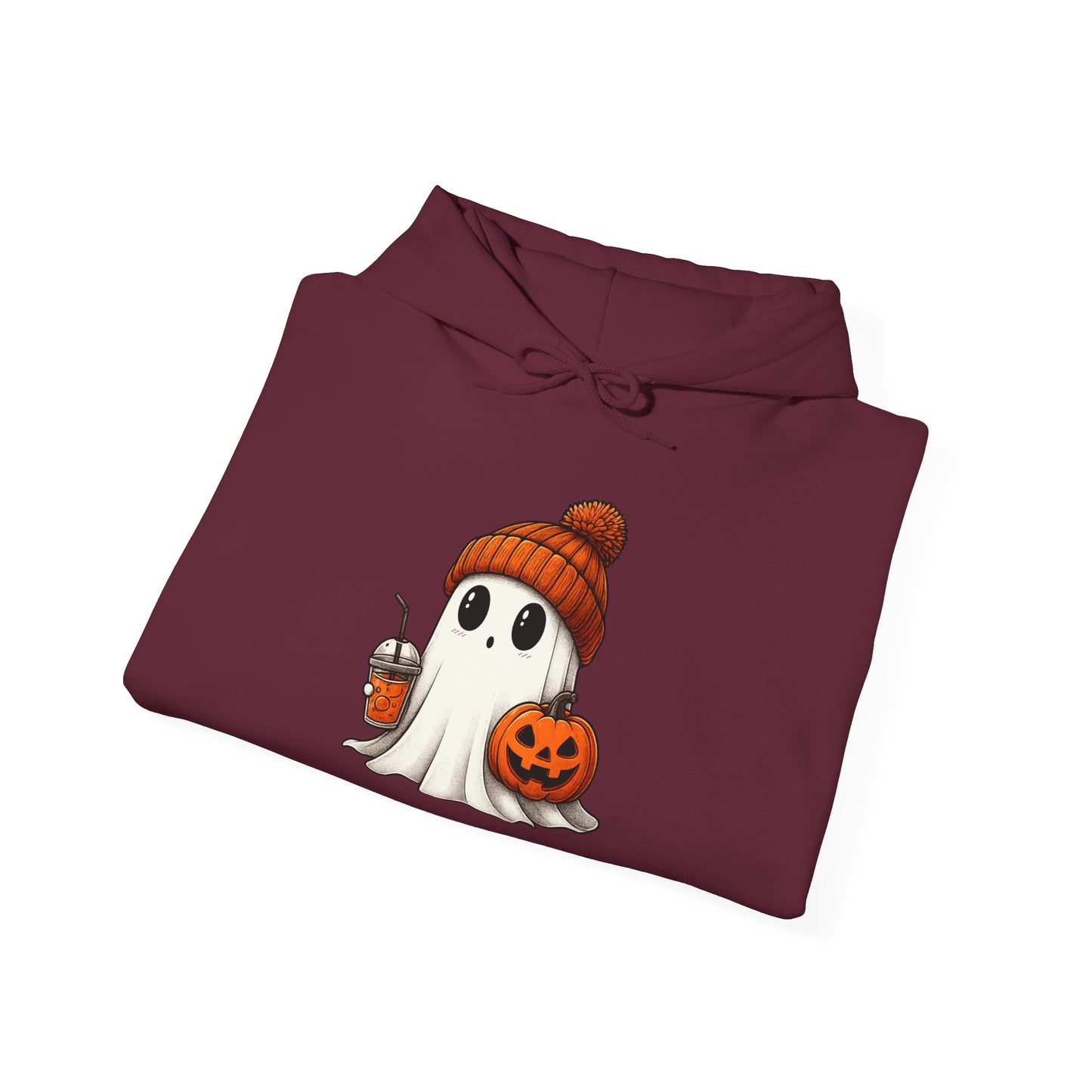 Halloween Ghost Hoodie, Unisex Halloween Apparel, Cute Pumpkin Design, Halloween Party Outfit