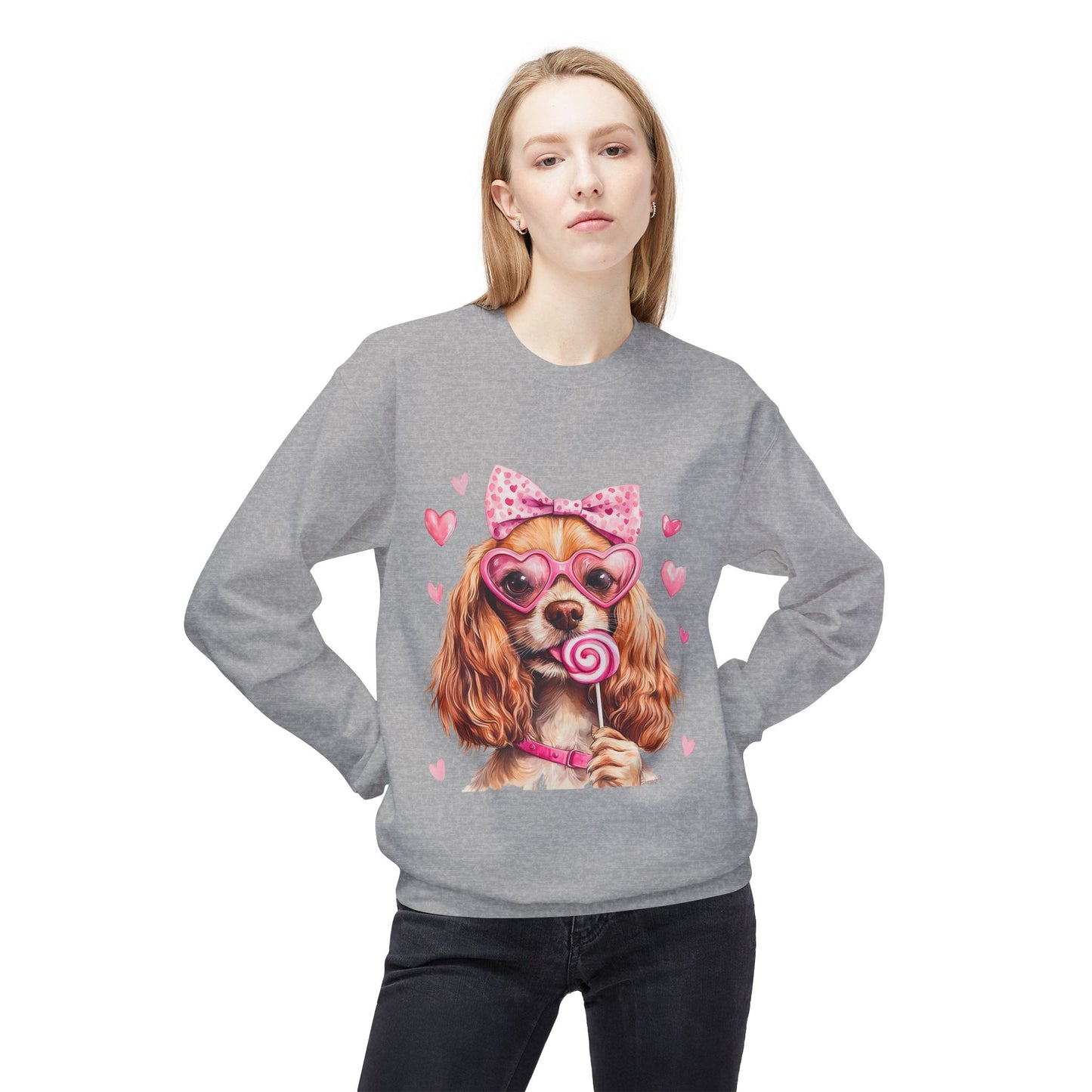 Valentines Unisex Midweight Softstyle Fleece Crewneck Sweatshirt