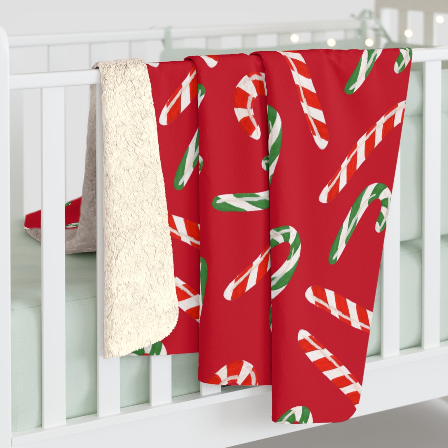 Christmas Candy Cane Blanket