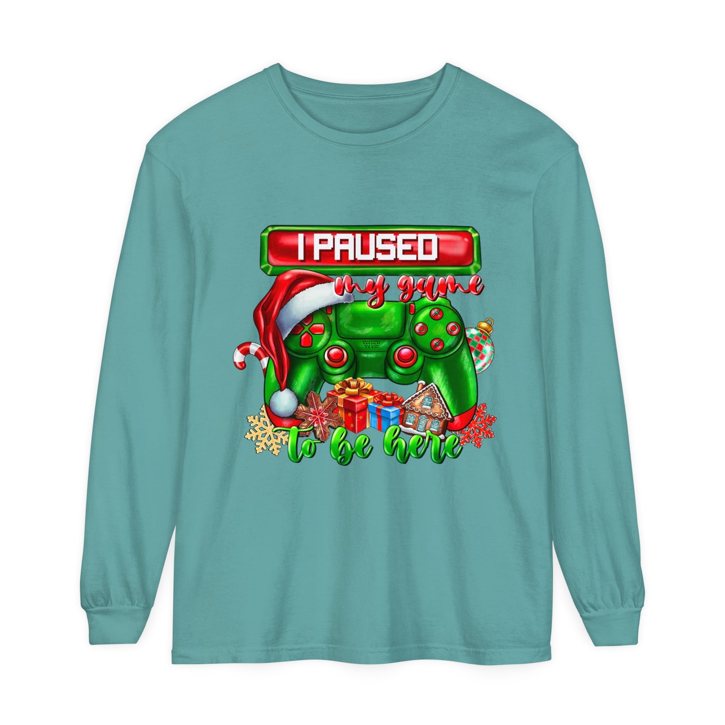 Christmas Unisex Garment-dyed Long Sleeve T-Shirt