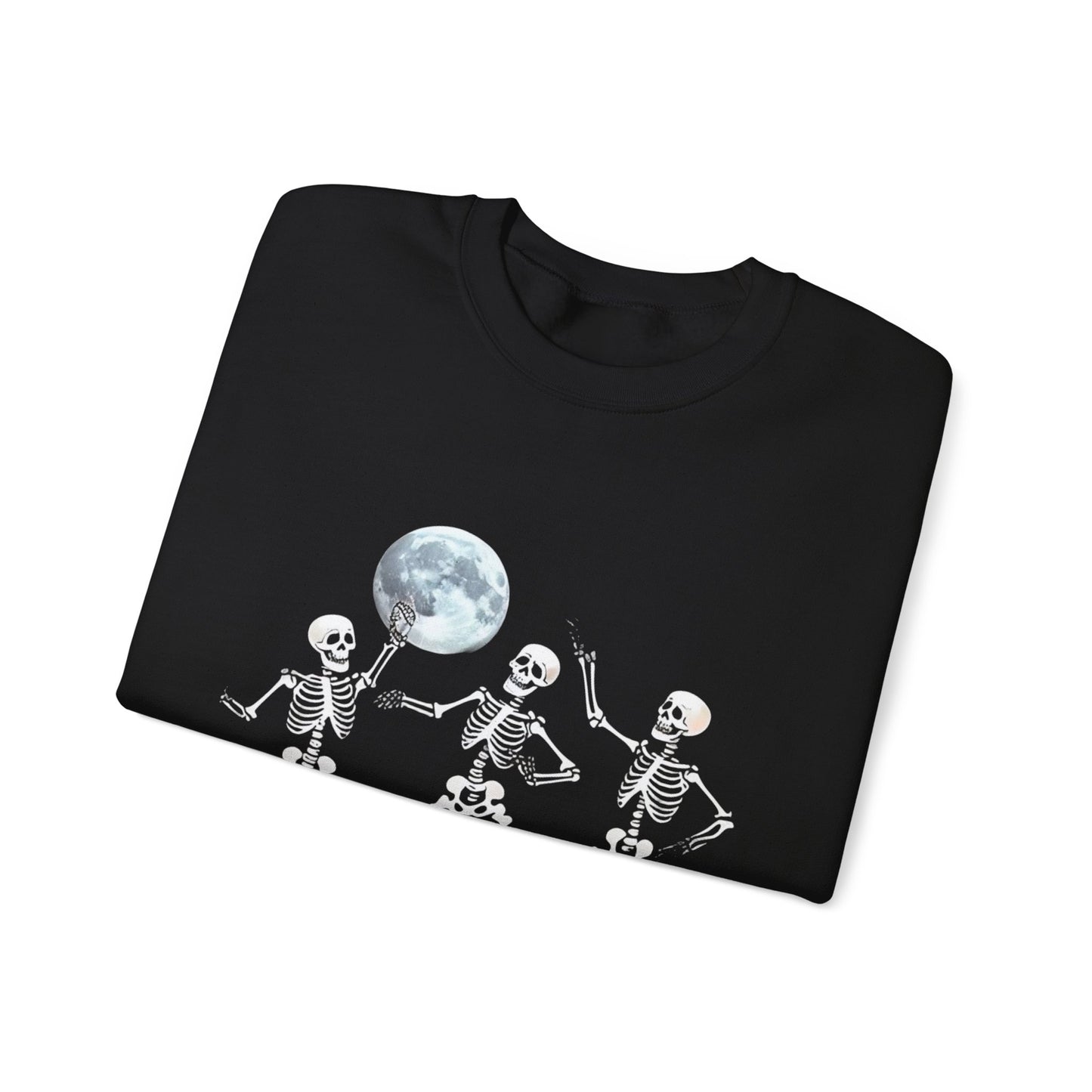 Spooky Dance Crewneck Sweatshirt - Halloween Oddities, Unisex Sweatshirt, Festive Apparel, Skeleton Design, Cozy Style