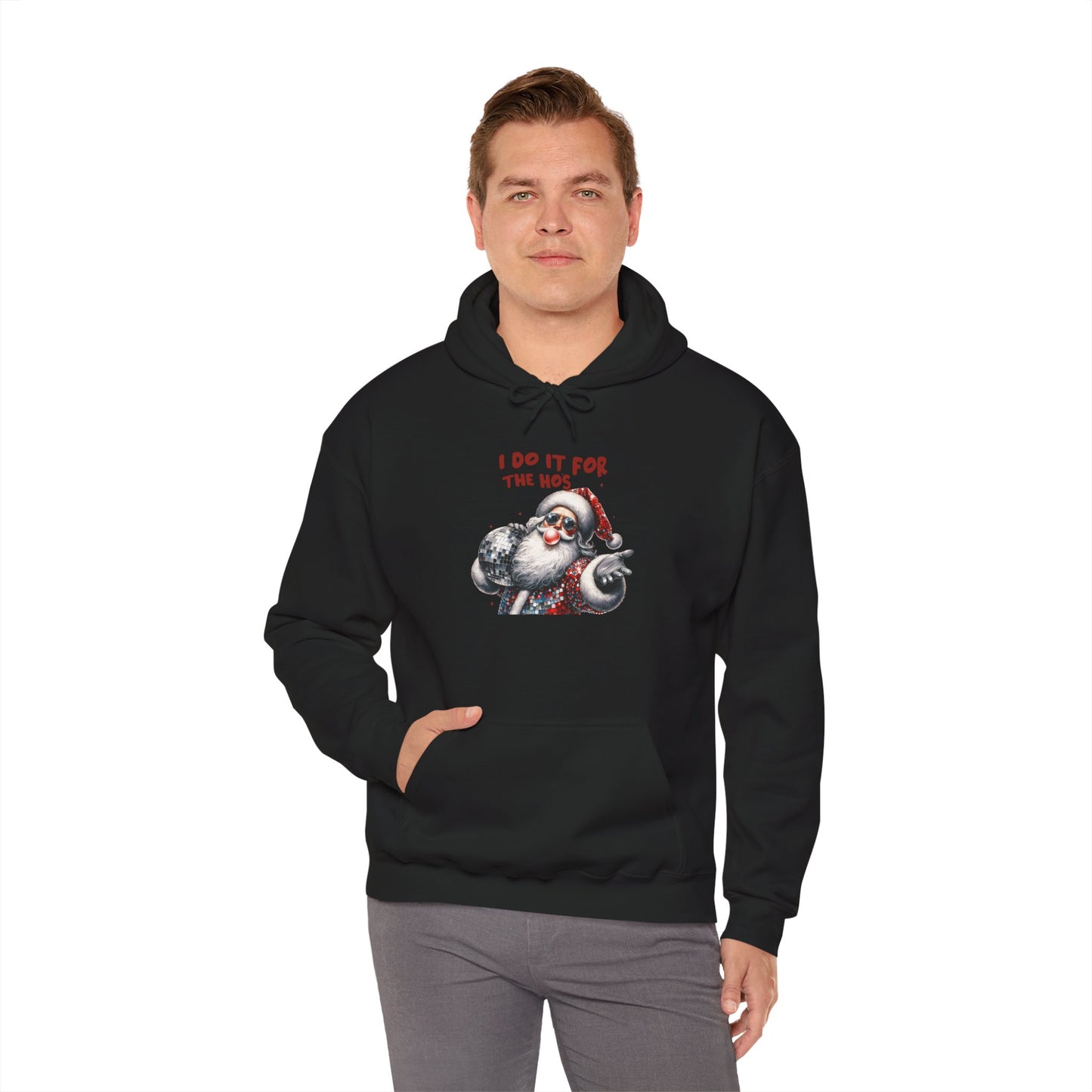 Santa Hoodie - I Do It For The 90s, Christmas Sweatshirt, Unisex Holiday Apparel, Vintage Style Gift, Cozy Winter Wear