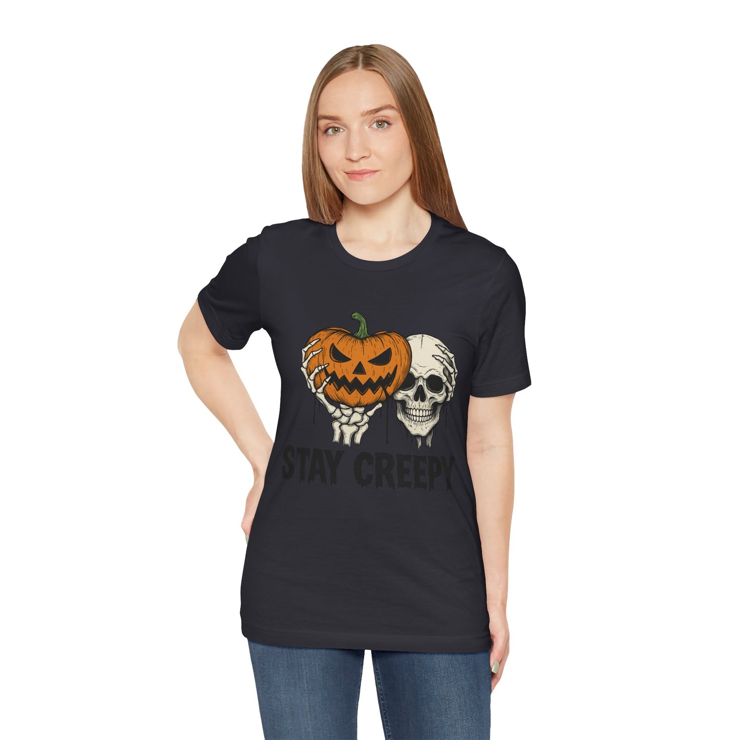 Halloween Graphic Tee - Stay Creepy Unisex Shirt, Fall Fashion, Spooky Halloween Apparel, Casual Wear, Gift for Halloween Lovers