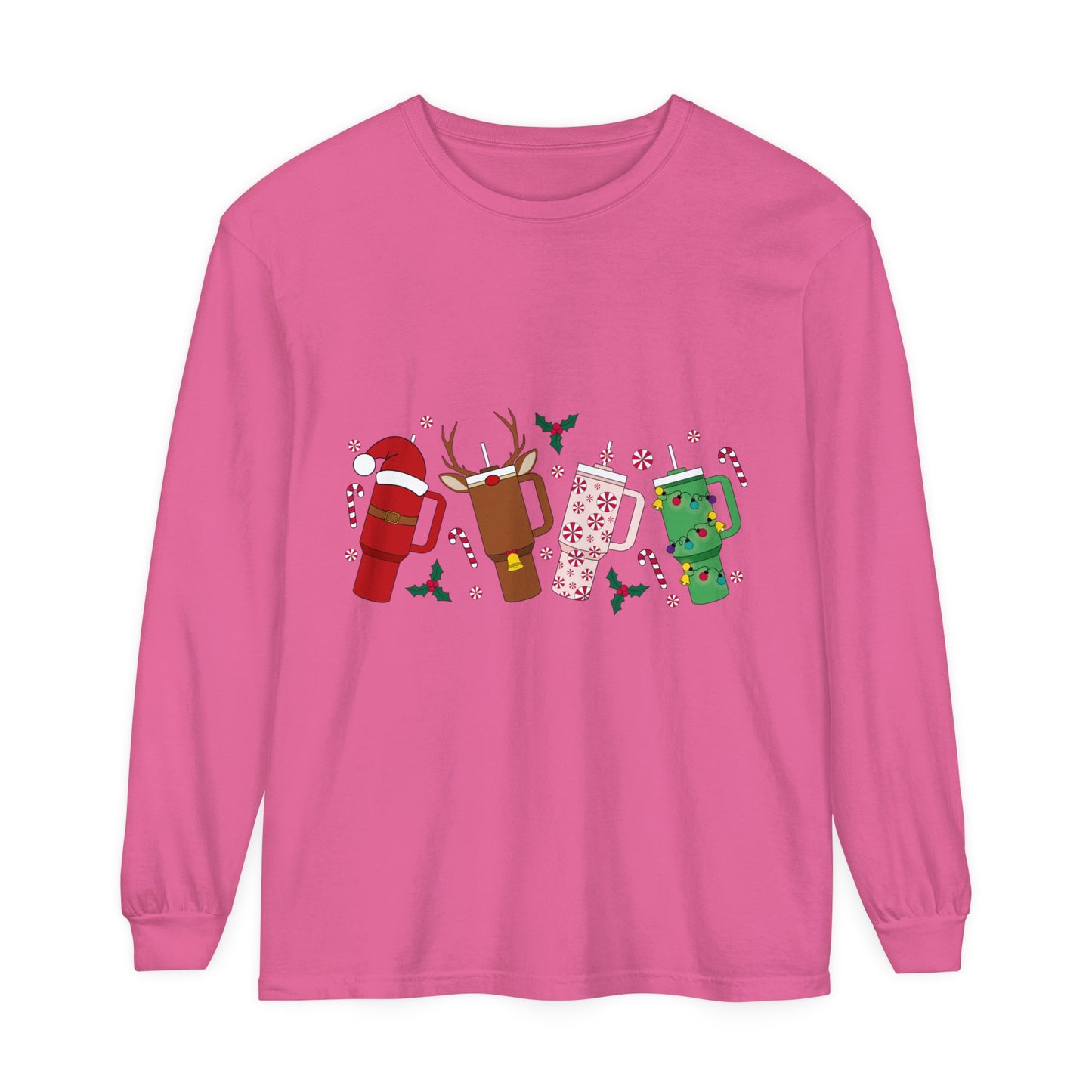 Christmas Unisex Garment-dyed Long Sleeve T-Shirt