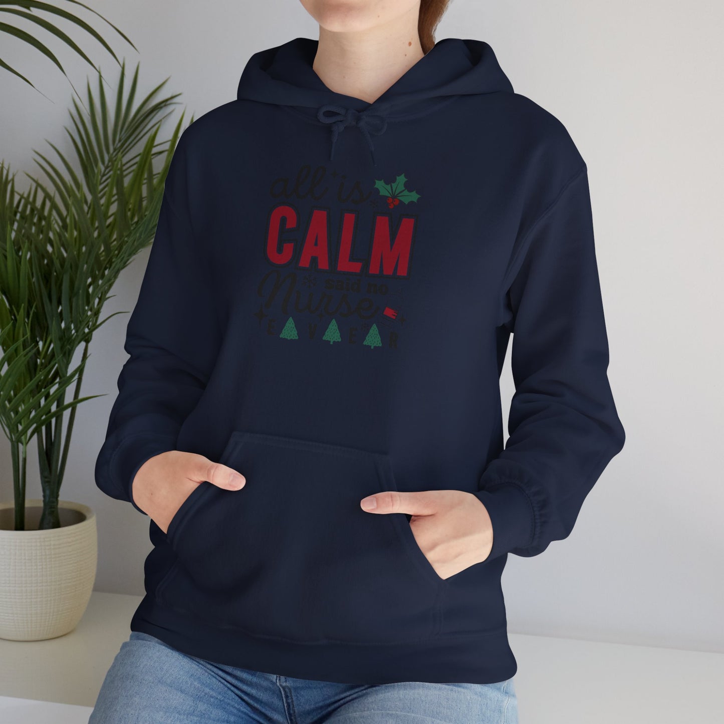 Festive Nurse Hooded Hoodie - Cozy Holiday Gift for Nurses - Christmas Apparel, Cute Hoodie, Nurse Life Hoodie, Xmas Gift Idea