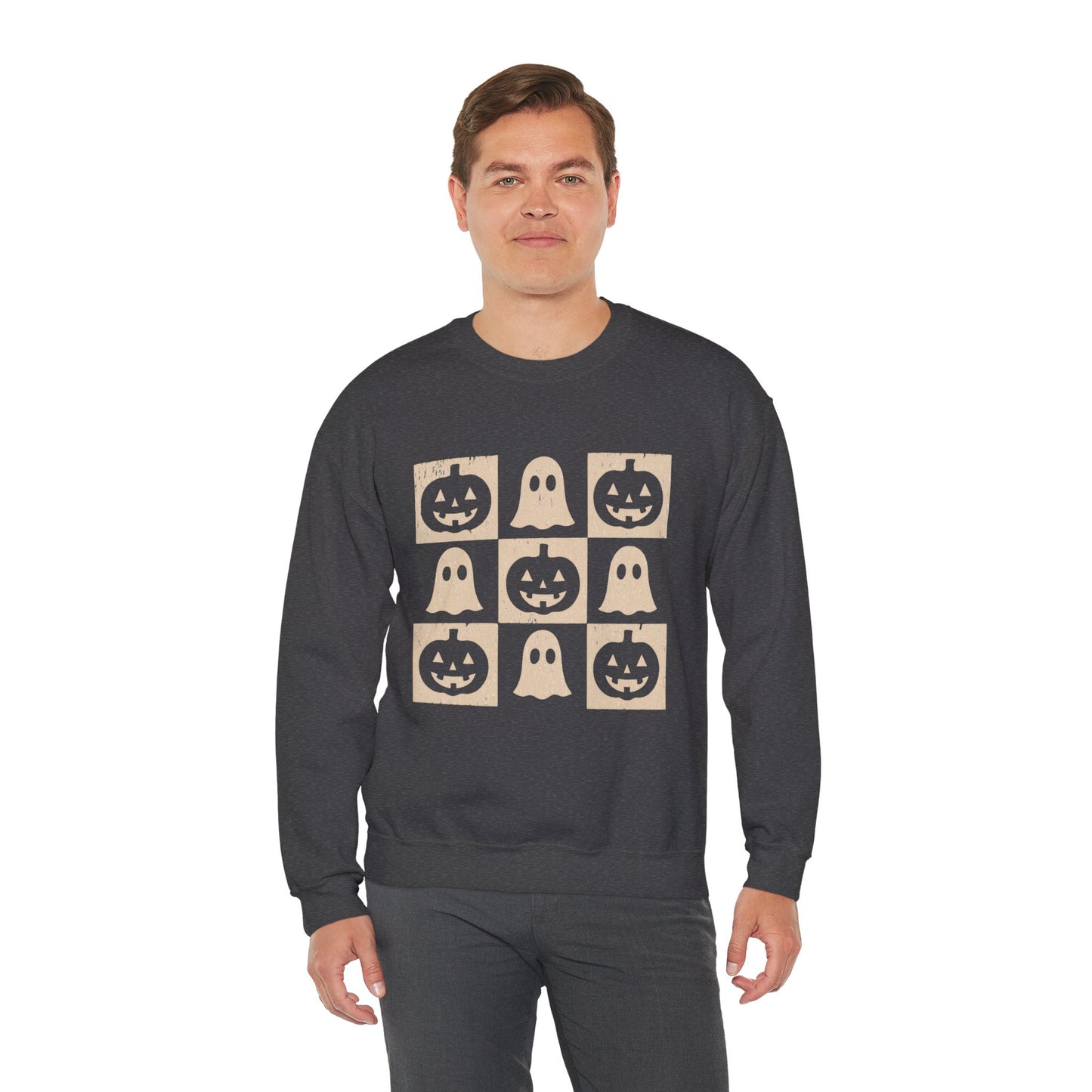 Halloween Ghosts Sweatshirt, Cozy Fall Sweater, Unisex Crewneck for Halloween, Cute Ghost Design, Perfect for Autumn Celebrations