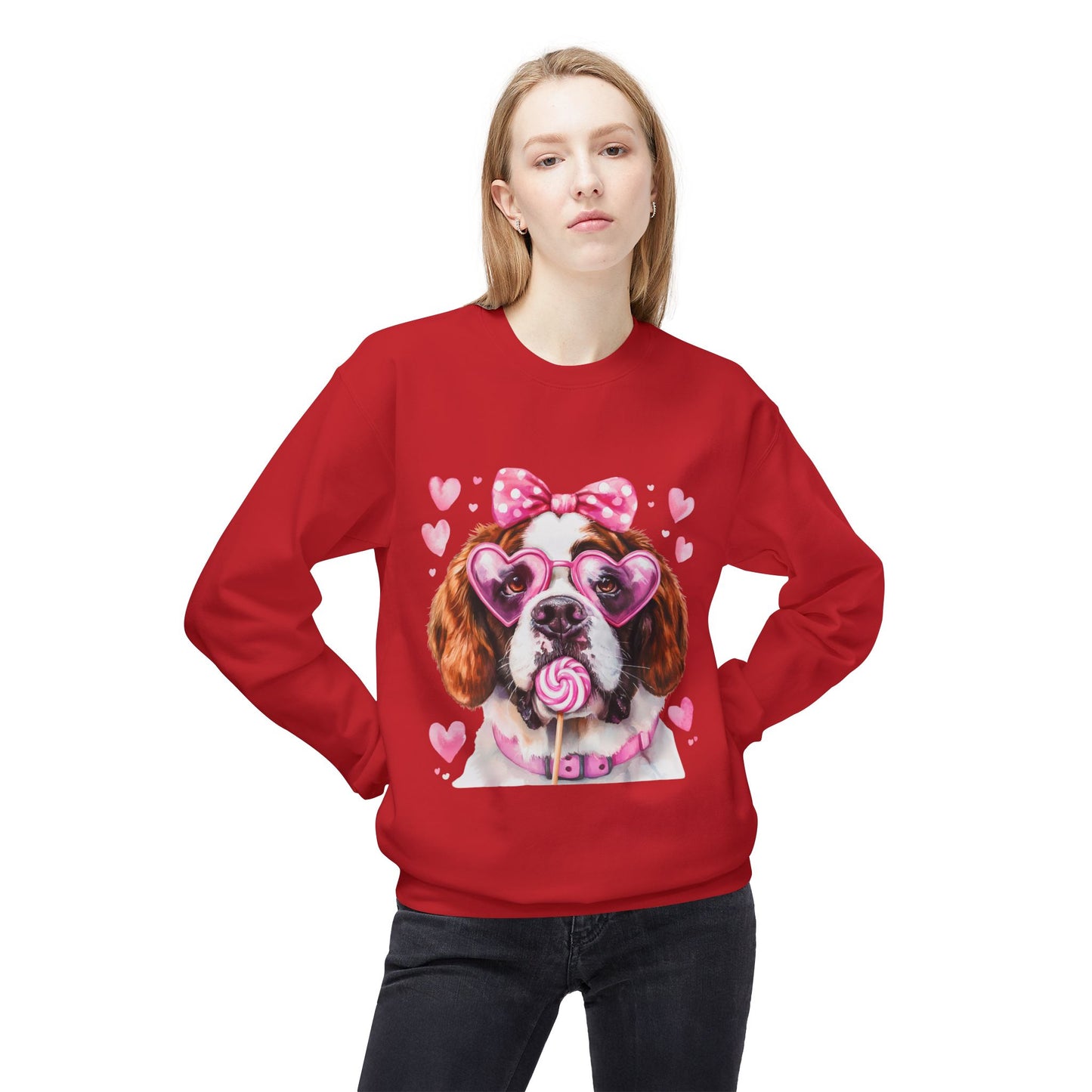 Valentines Unisex Midweight Softstyle Fleece Crewneck Sweatshirt