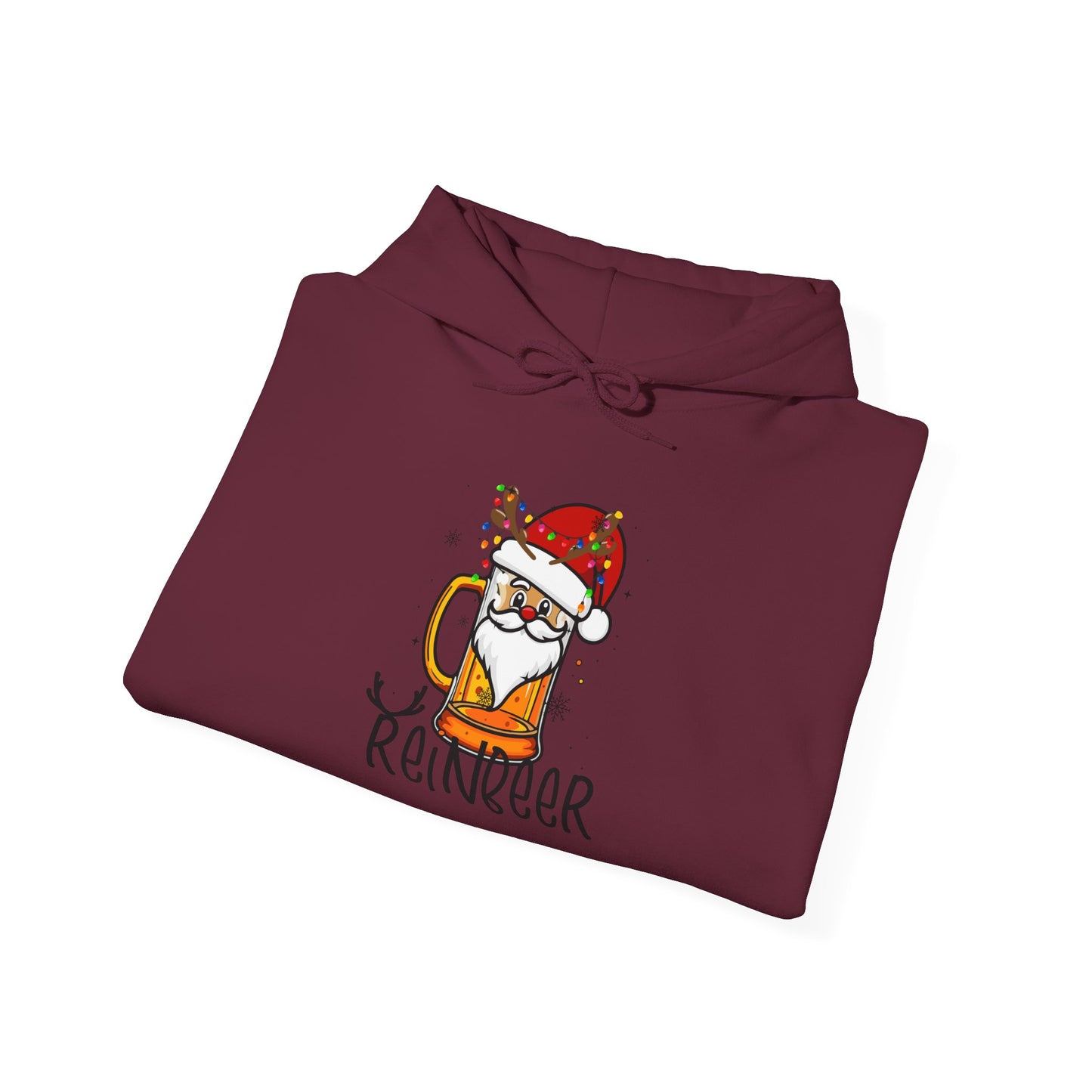 Festive Reindeer Hoodie, Christmas Hoodie, Cozy Holiday Gift, Ugly Hoodie Party, Winter Vibes Apparel