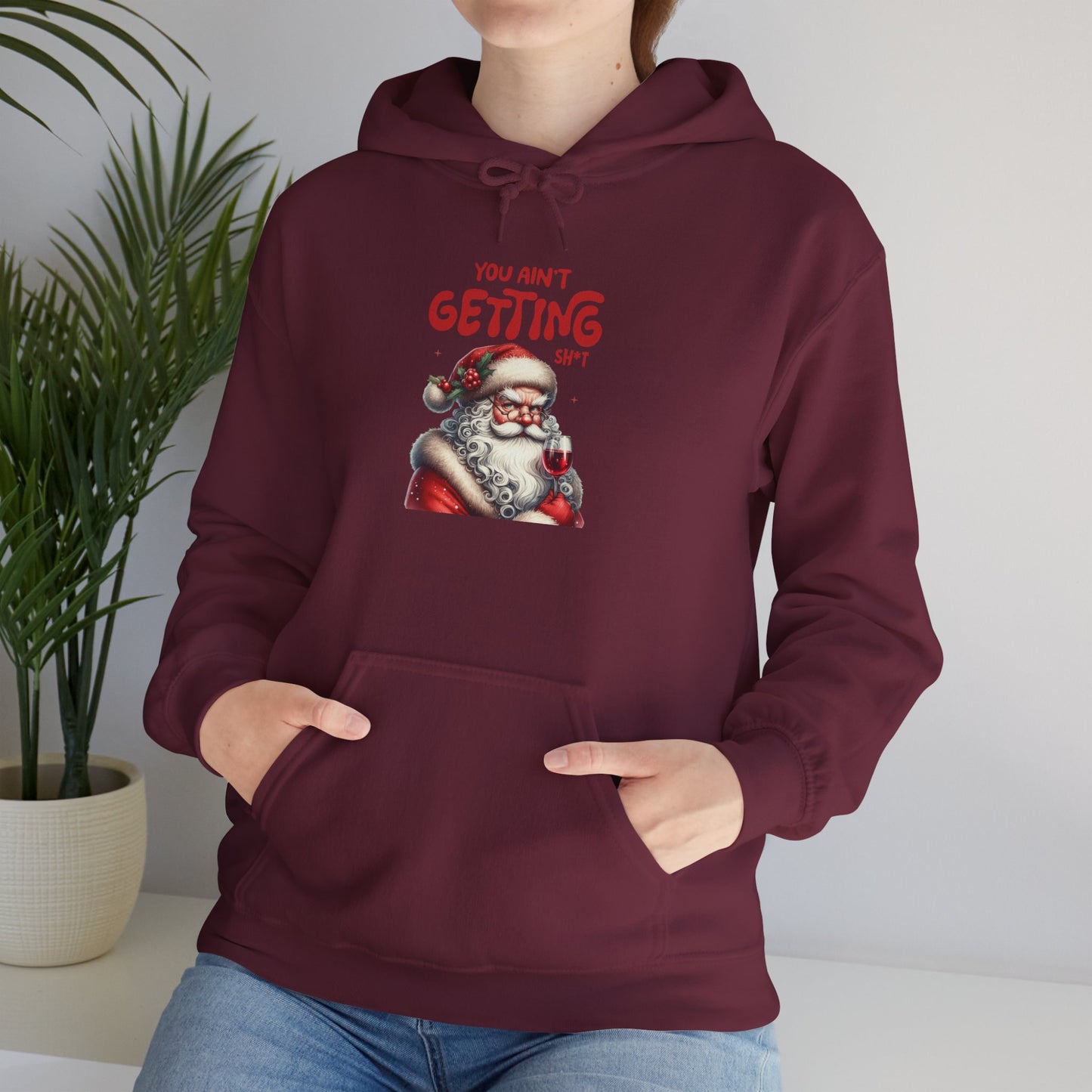 Santa Humor Sweatshirt, Holiday Gift, Funny Christmas Hoodie, Unisex Cozy Apparel, Winter Style, Christmas Apparel