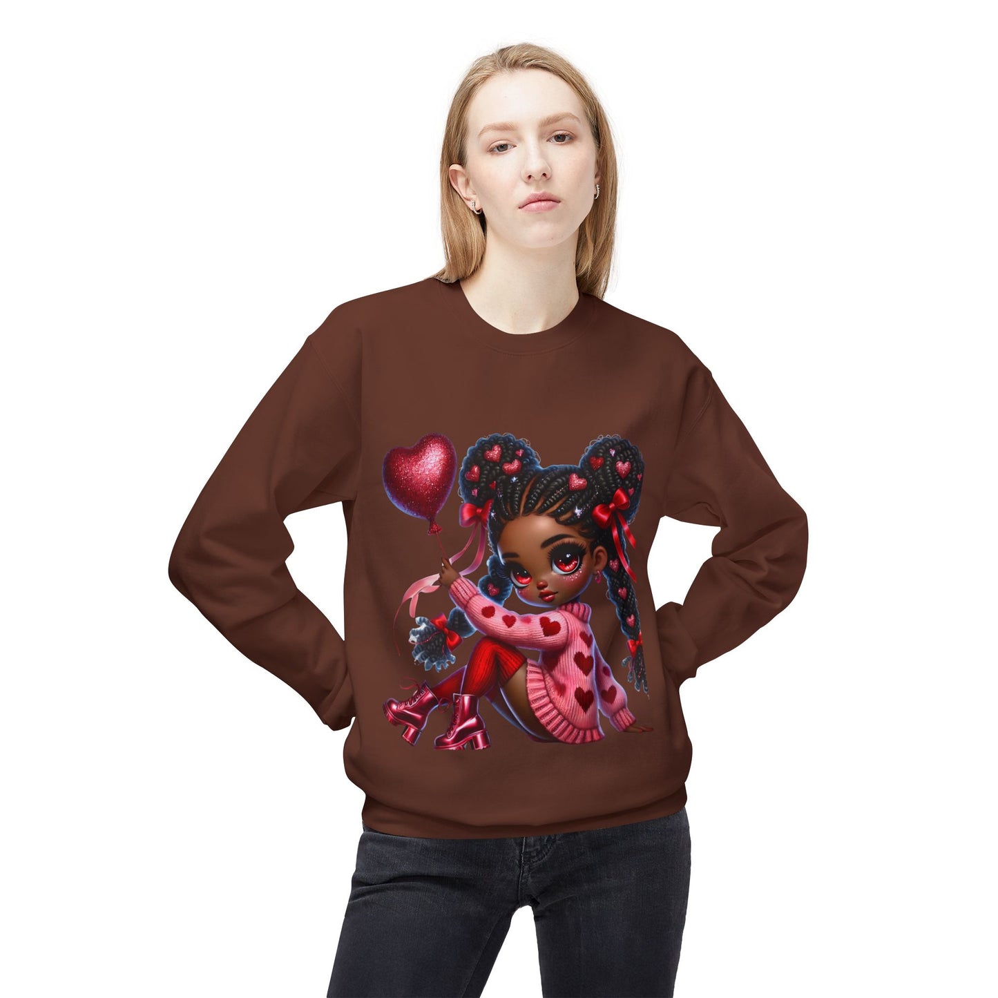 Valentines Unisex Midweight Softstyle Fleece Crewneck Sweatshirt