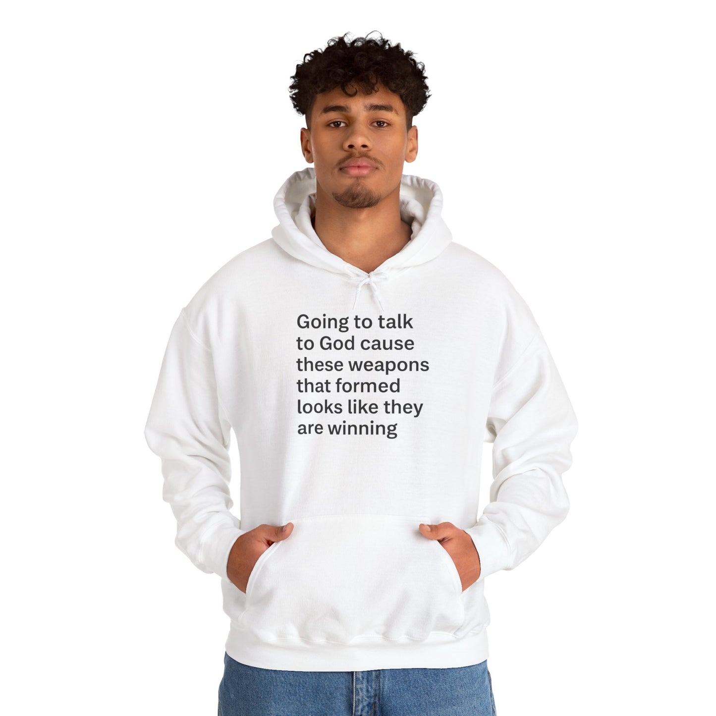 Faith-Inspired Hooded Sweatshirt - Inspirational Gift for Believers, Cozy Casual Wear, Winter Apparel, Church Events, Thoughtful Gifts