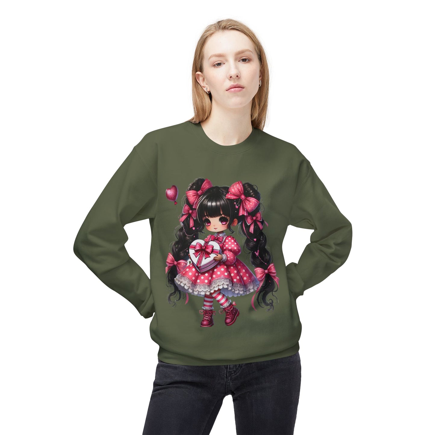 Valentines Unisex Midweight Softstyle Fleece Crewneck Sweatshirt