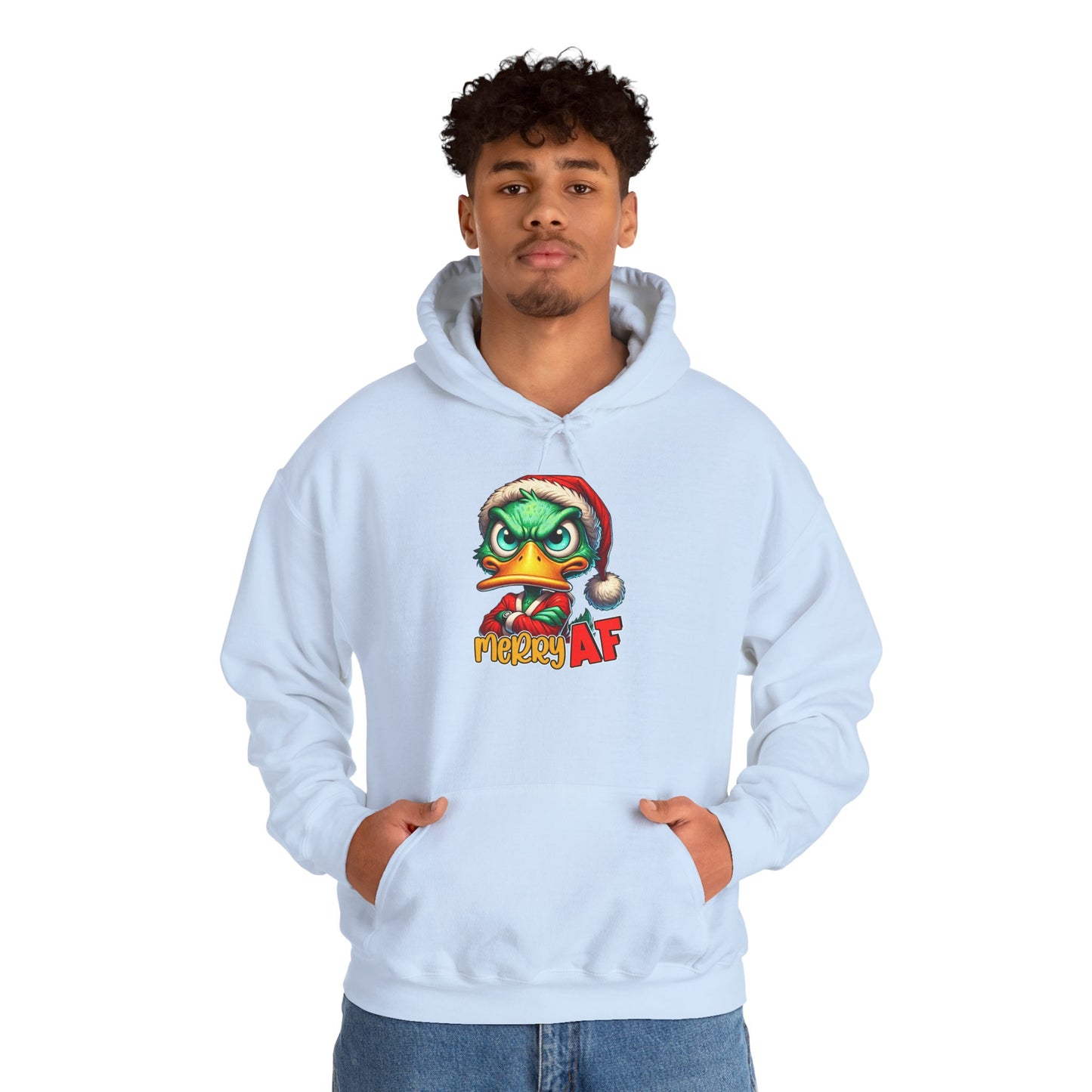 Festive Grinch Hoodie | Merry AF Gift for Christmas, Unisex Sweatshirt, Holiday Apparel, Cozy Sweatshirt, Grinch Lovers