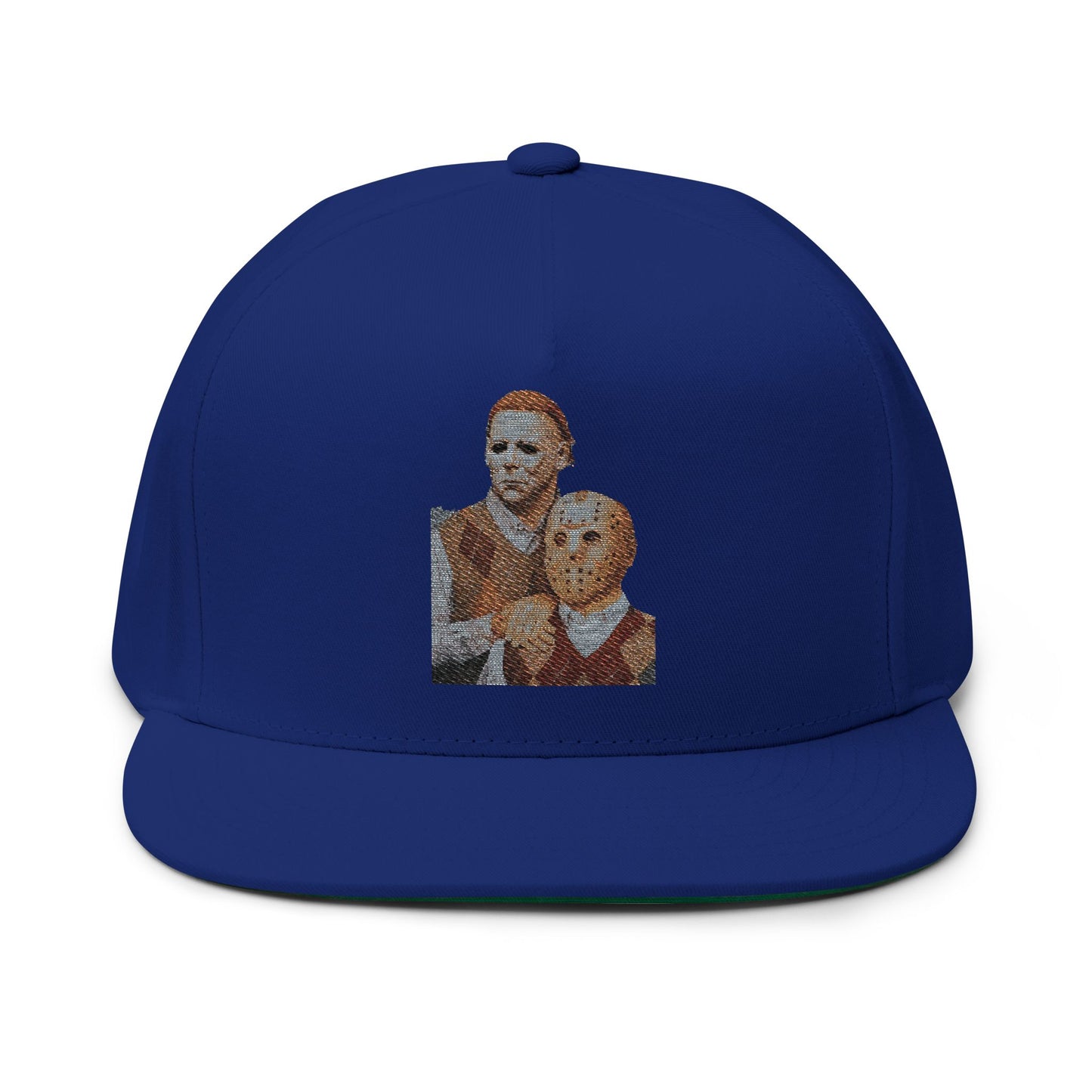 Stylish Embroidered Flat Bill Cap, Fashion Hat for Trendsetters, Unique Gift for Him, Summer Accessory, Casual Streetwear