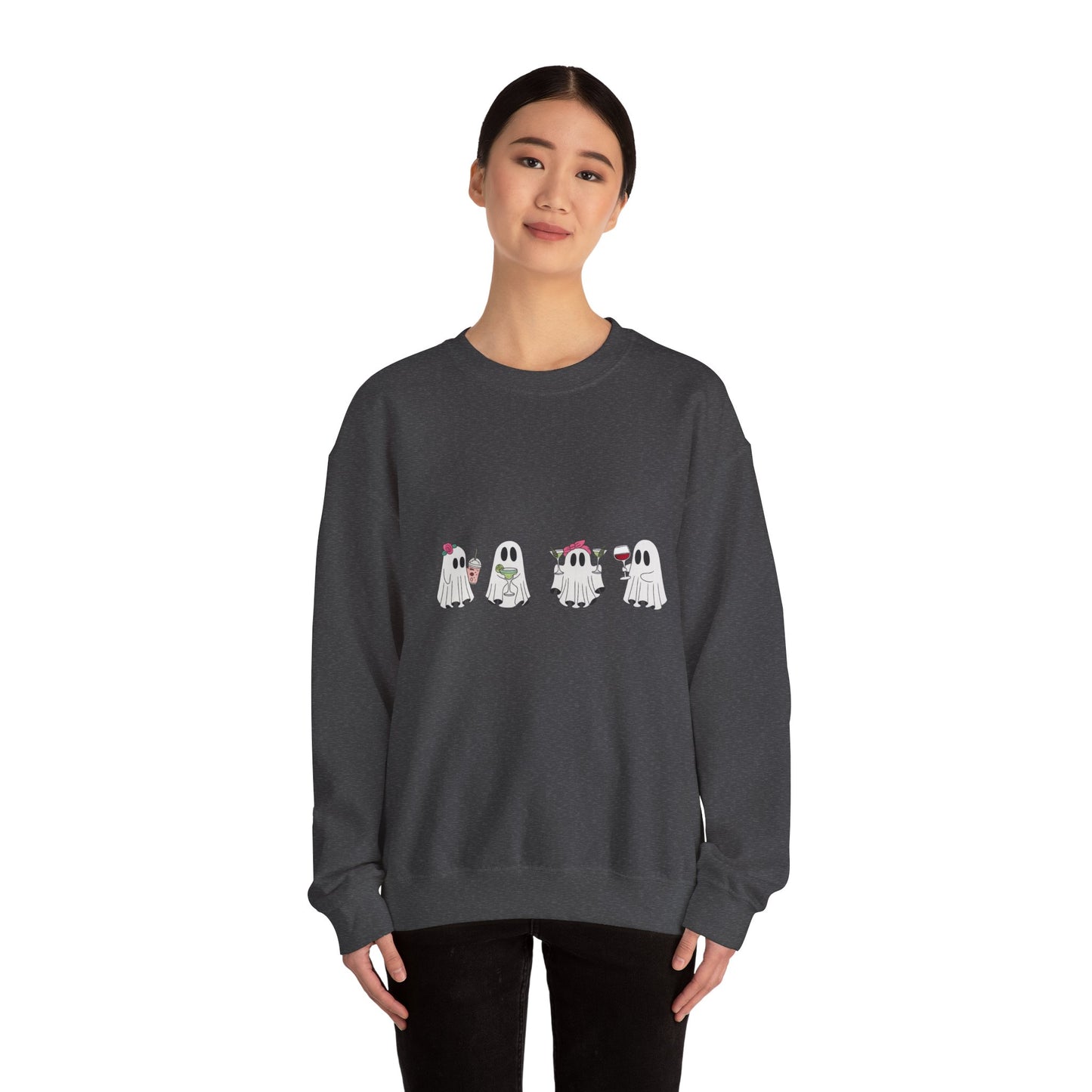 Ghostly Fun Unisex Sweatshirt - Cozy Halloween Apparel, Fall Fashion, Spooky Season Style, Gift for Ghost Lovers, Casual Comfort