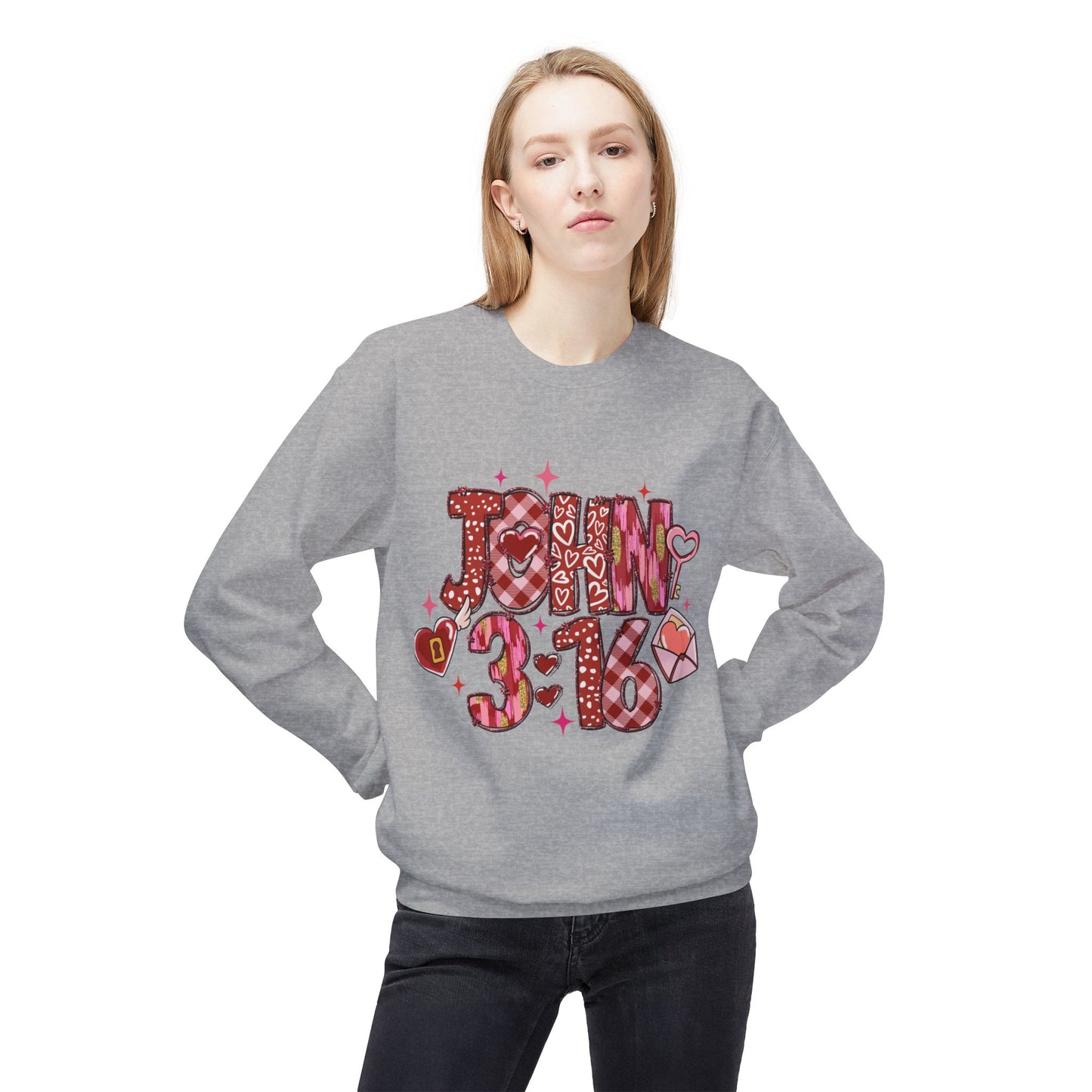 Valentines Unisex Midweight Softstyle Fleece Crewneck Sweatshirt
