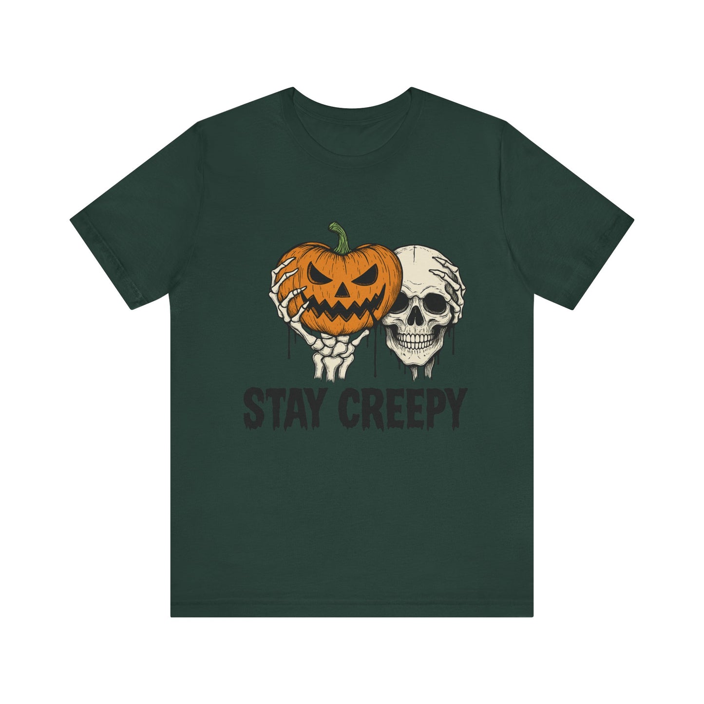 Halloween Graphic Tee - Stay Creepy Unisex Shirt, Fall Fashion, Spooky Halloween Apparel, Casual Wear, Gift for Halloween Lovers