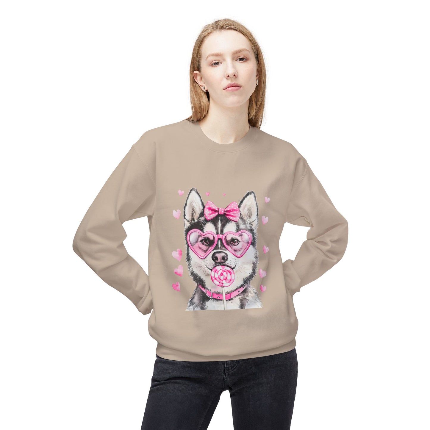 Valentines Unisex Midweight Soft style Fleece Crewneck Sweatshirt