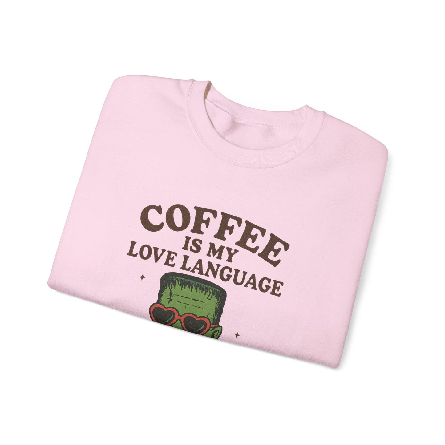 Coffee Lover's Unisex Crewneck Sweatshirt, Gift for Coffee Enthusiasts, Funny Sweatshirt, Halloween Apparel, Cozy Casual Wear