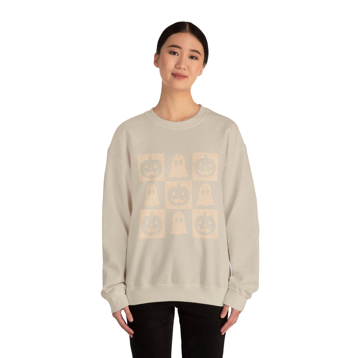 Halloween Ghosts Sweatshirt, Cozy Fall Sweater, Unisex Crewneck for Halloween, Cute Ghost Design, Perfect for Autumn Celebrations