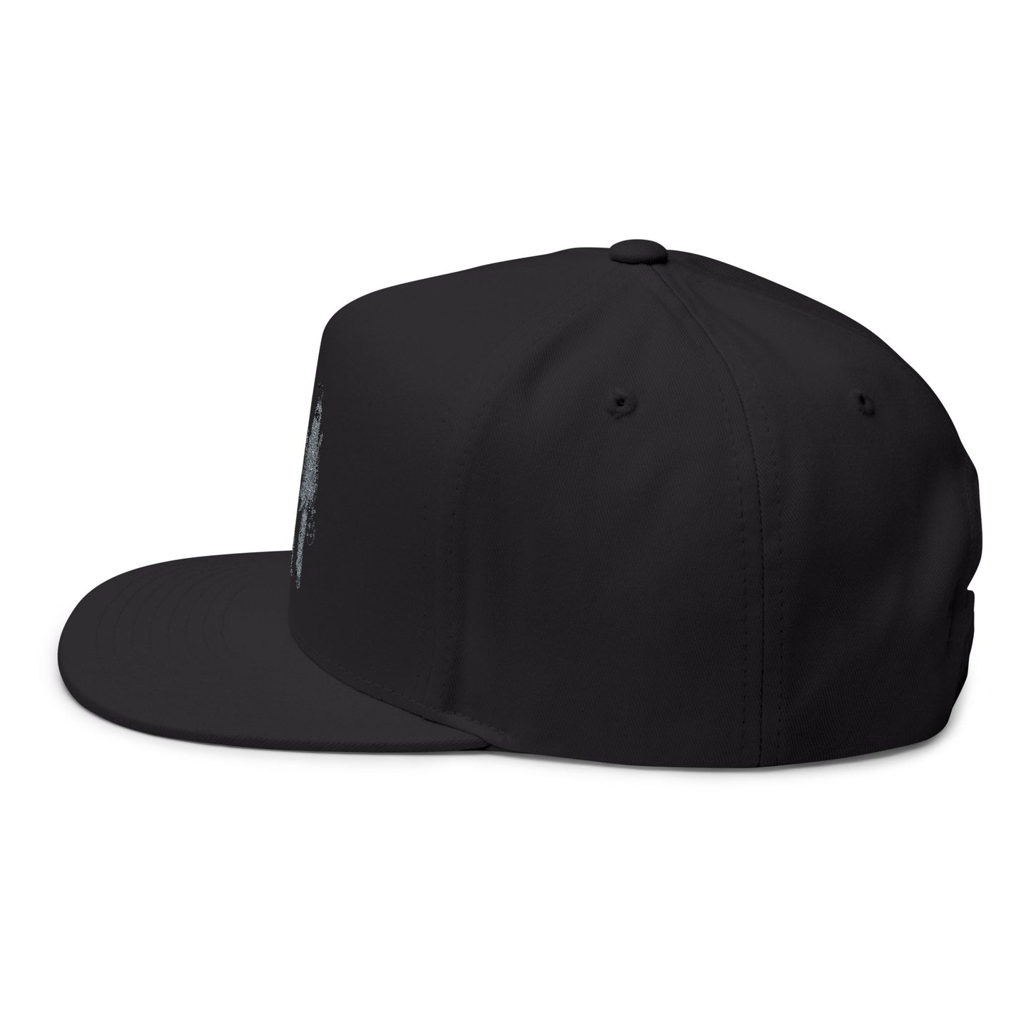 Spooky Halloween Flat Bill Cap, Embroidered Cap for Trick or Treat, Costume Cap, Unique Halloween Gift, Adjustable Snapback Hat