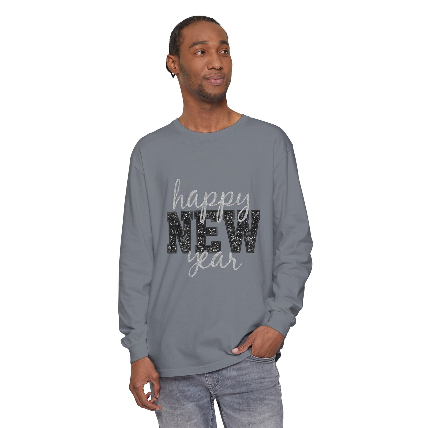 New Year Unisex Garment-dyed Long Sleeve T-Shirt