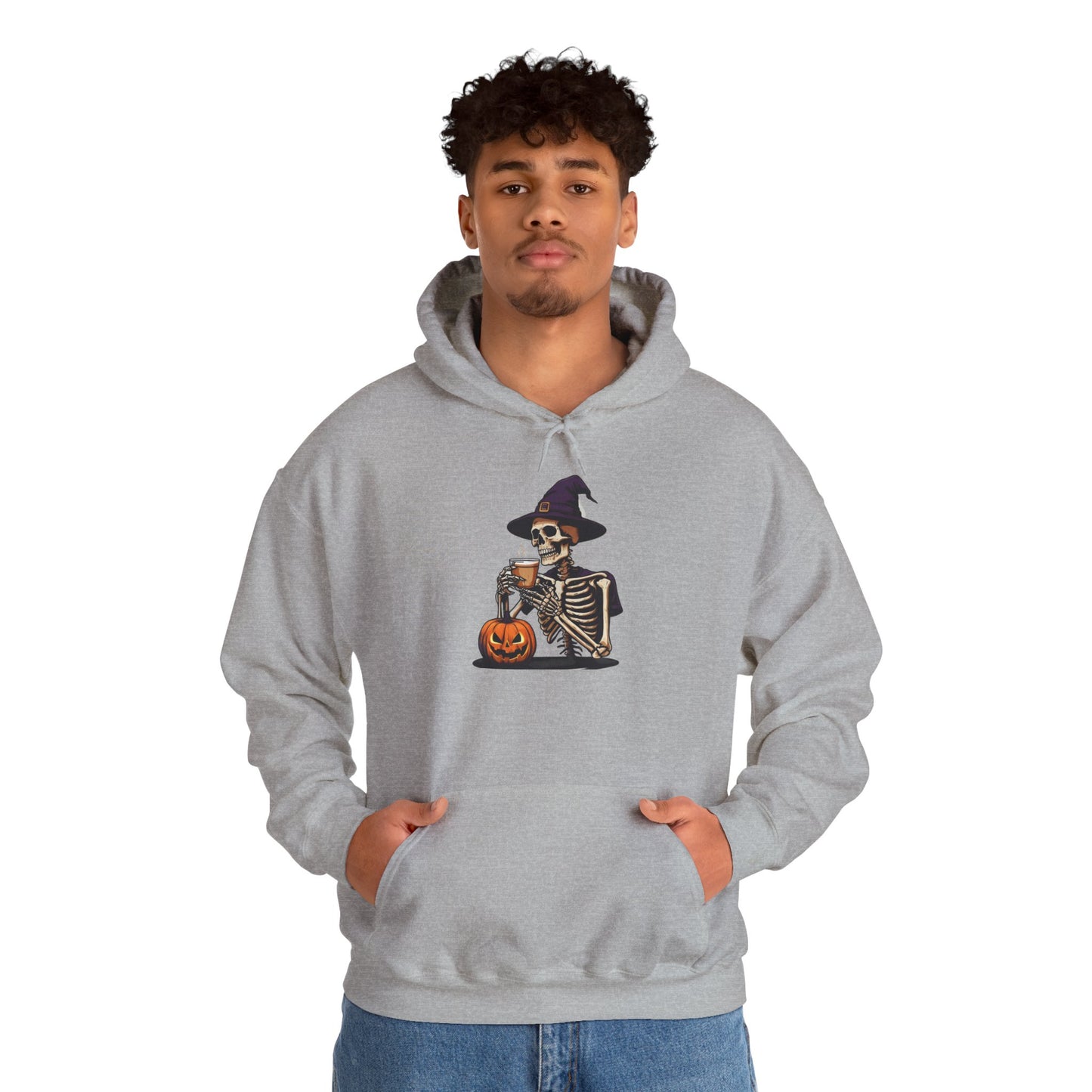 Halloween Skeleton Hoodie, Unisex Fall Sweatshirt, Spooky Season Apparel, Cozy Costume Alternative, Halloween Gift for Him/Her