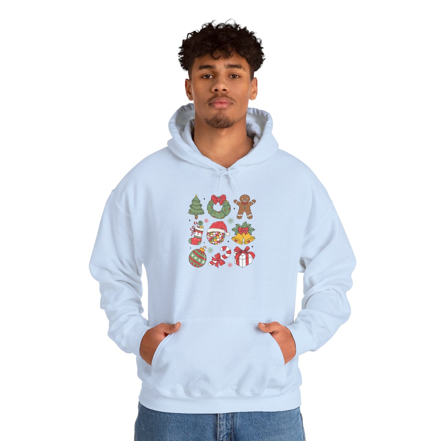 Festive Holiday Hoodie, Cozy Sweatshirt for Christmas, Unisex Holiday Apparel, Winter Gift Idea, Cute Sweatshirt with Holiday Designs