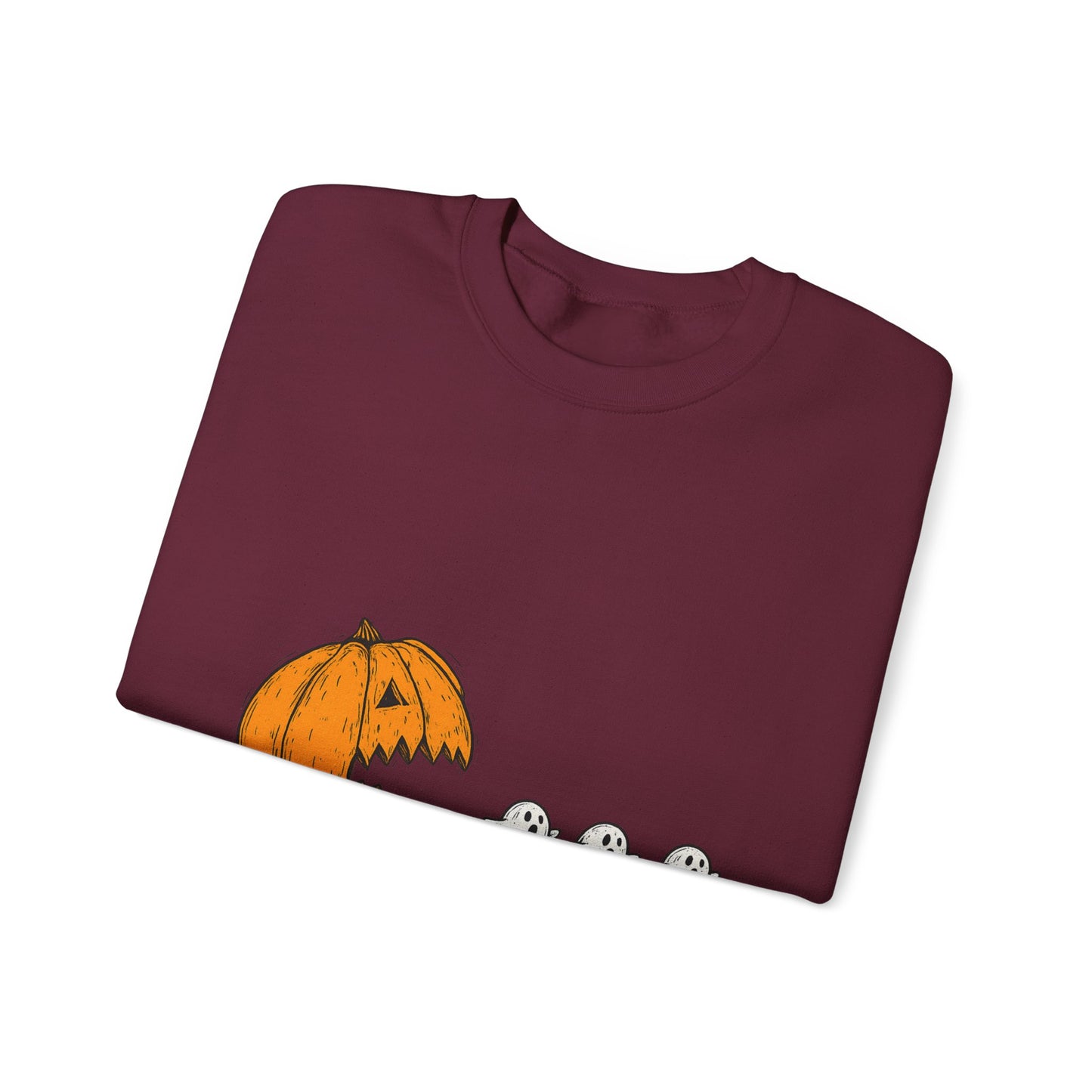 Spooky Pumpkin Ghosts Sweatshirt | Cozy Halloween Crewneck, Fall Fashion, Unisex Gift, Harvest Party Wear, Cute Autumn Outfit