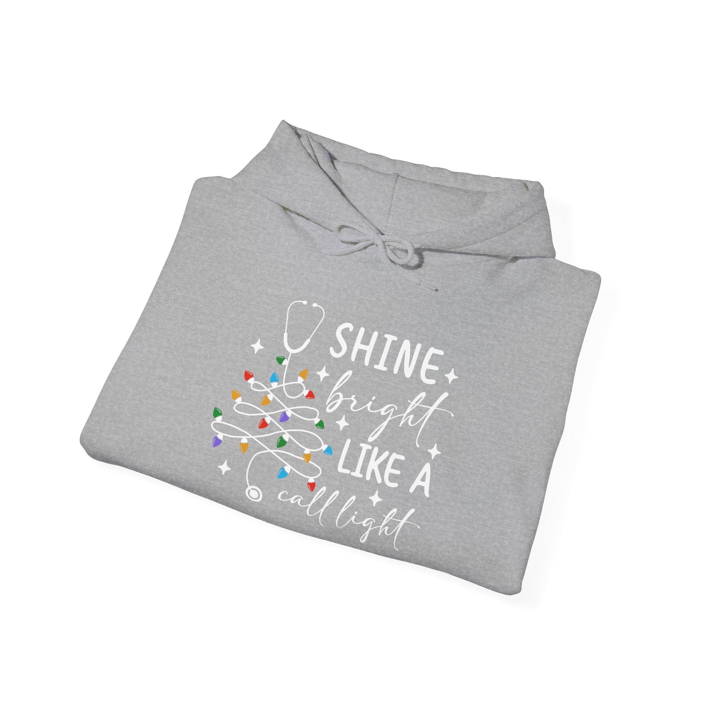 Christmas Light Hoodie, Cozy Holiday Hoodie, Winter Gift, Unisex Pullover for Festive Celebrations, Shine Bright Like a Christmas Bulb