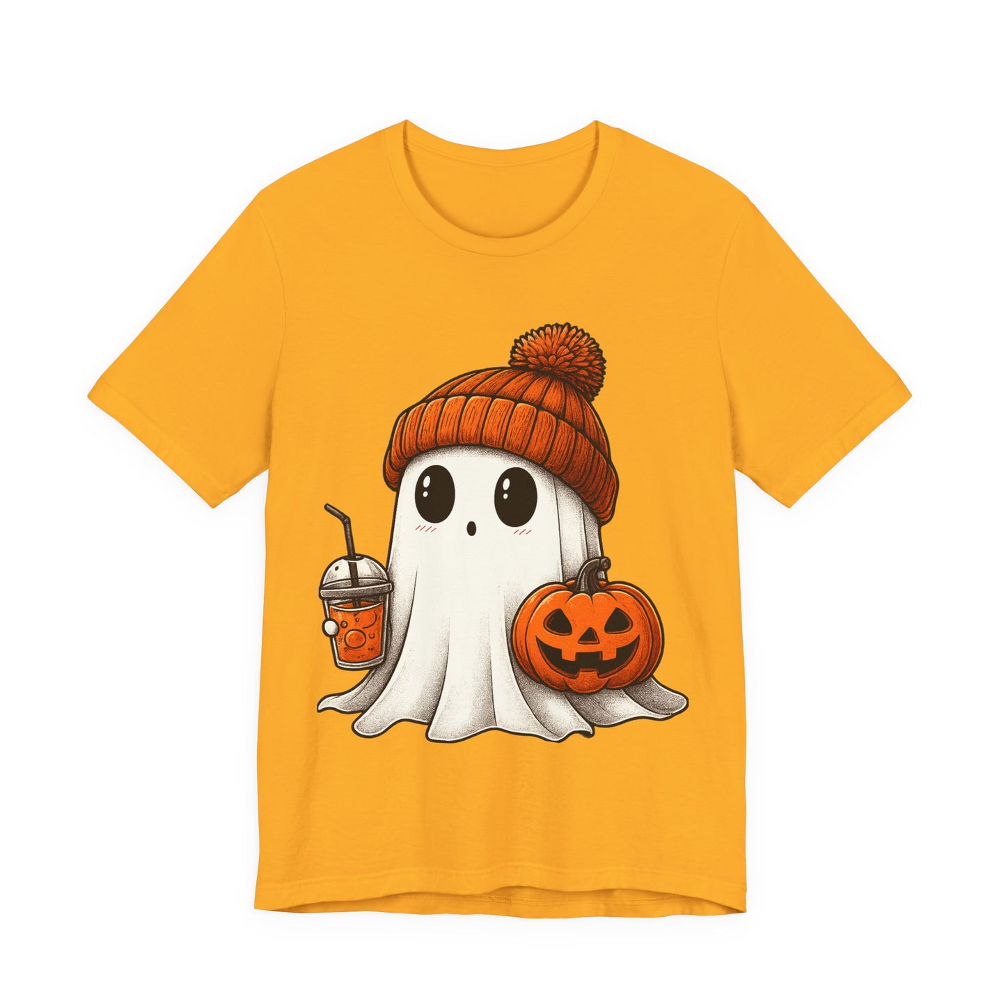 Halloween Ghost Unisex Tee, Spooky Shirt, Fall Fashion, Cute Ghost Shirt, Halloween Costume, Trick or Treat T-Shirt