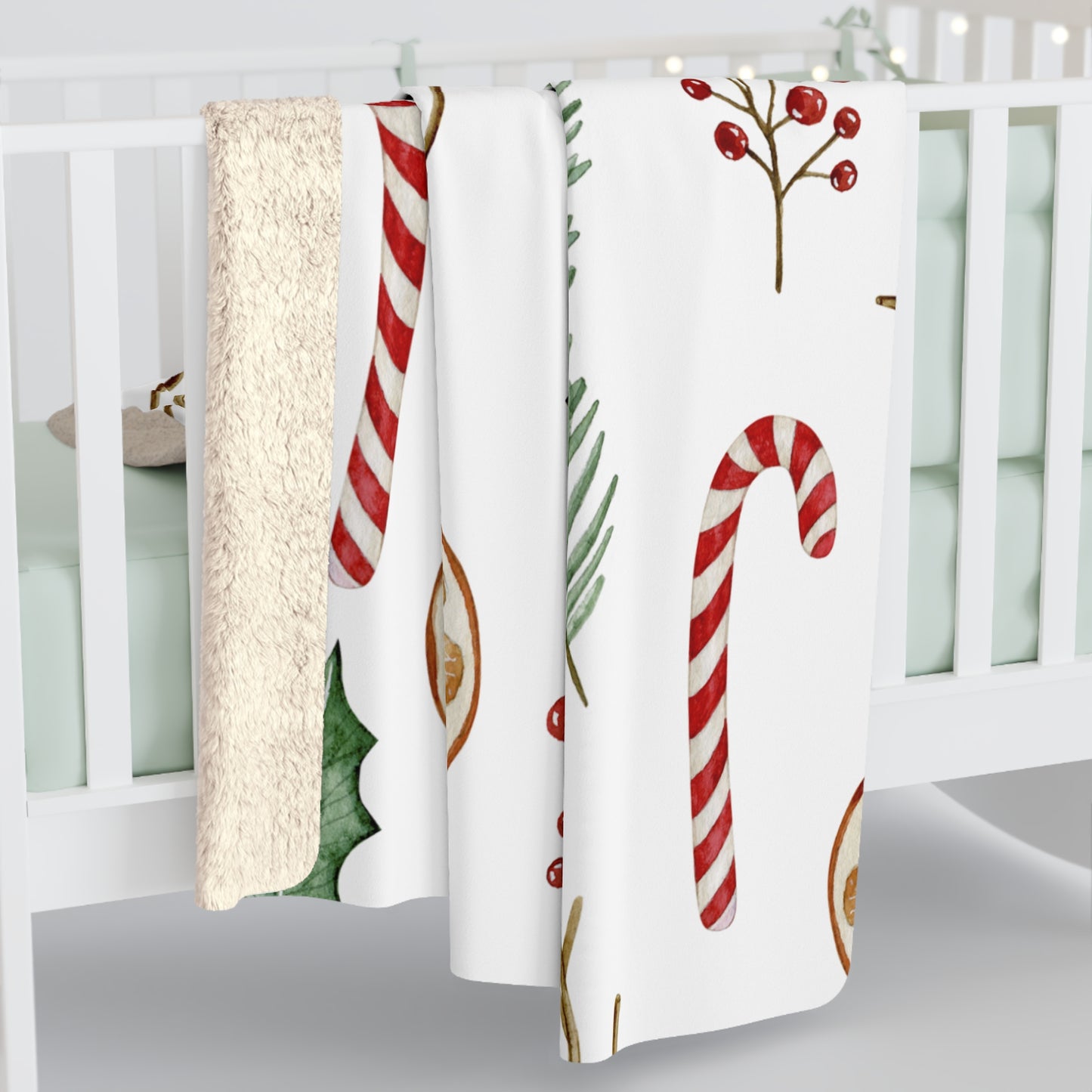 Christmas Candy Cane Blanket
