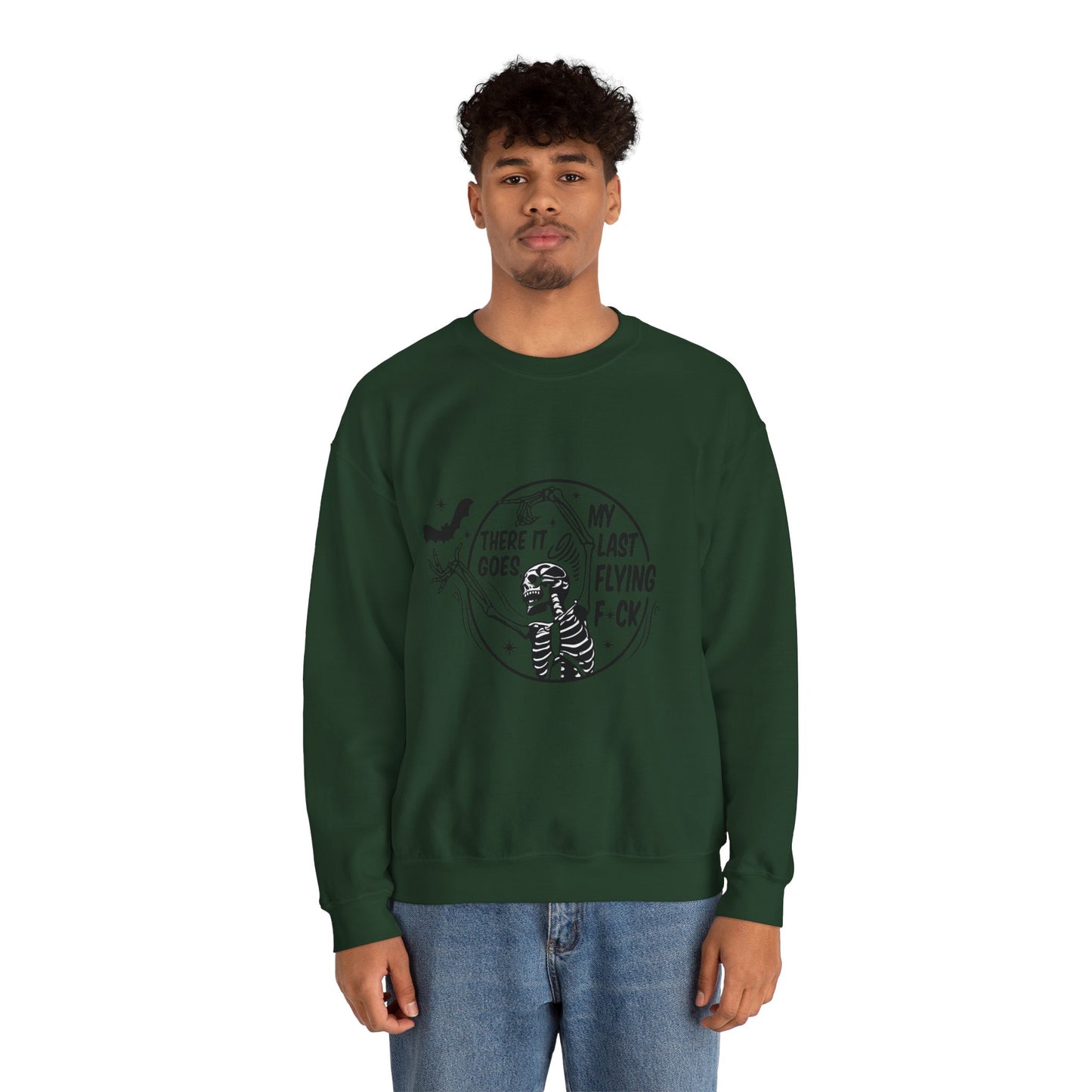 Sassy Skeleton Graphic Sweatshirt, Funny Crewneck, Unisex Humor Apparel, Perfect for Halloween, Unique Gift for Friends, Casual Wear