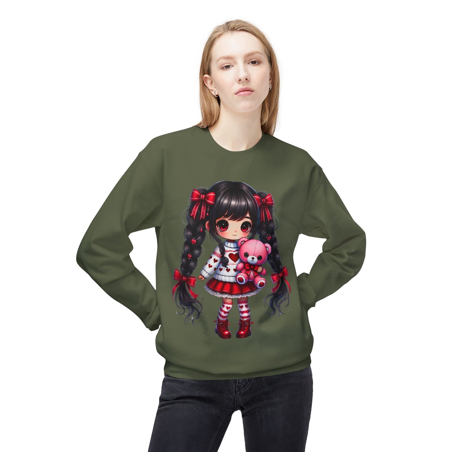Valentines Unisex Midweight Softstyle Fleece Crewneck Sweatshirt