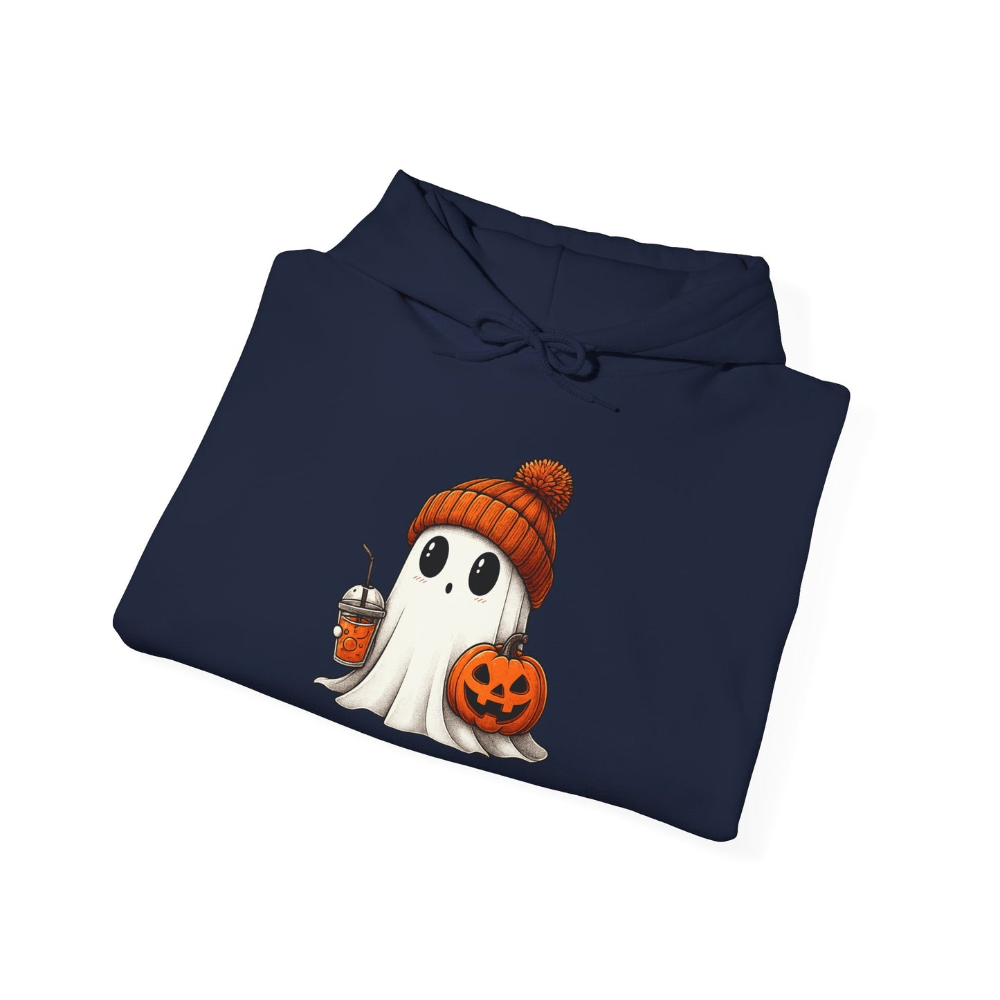 Halloween Ghost Hoodie, Unisex Halloween Apparel, Cute Pumpkin Design, Halloween Party Outfit