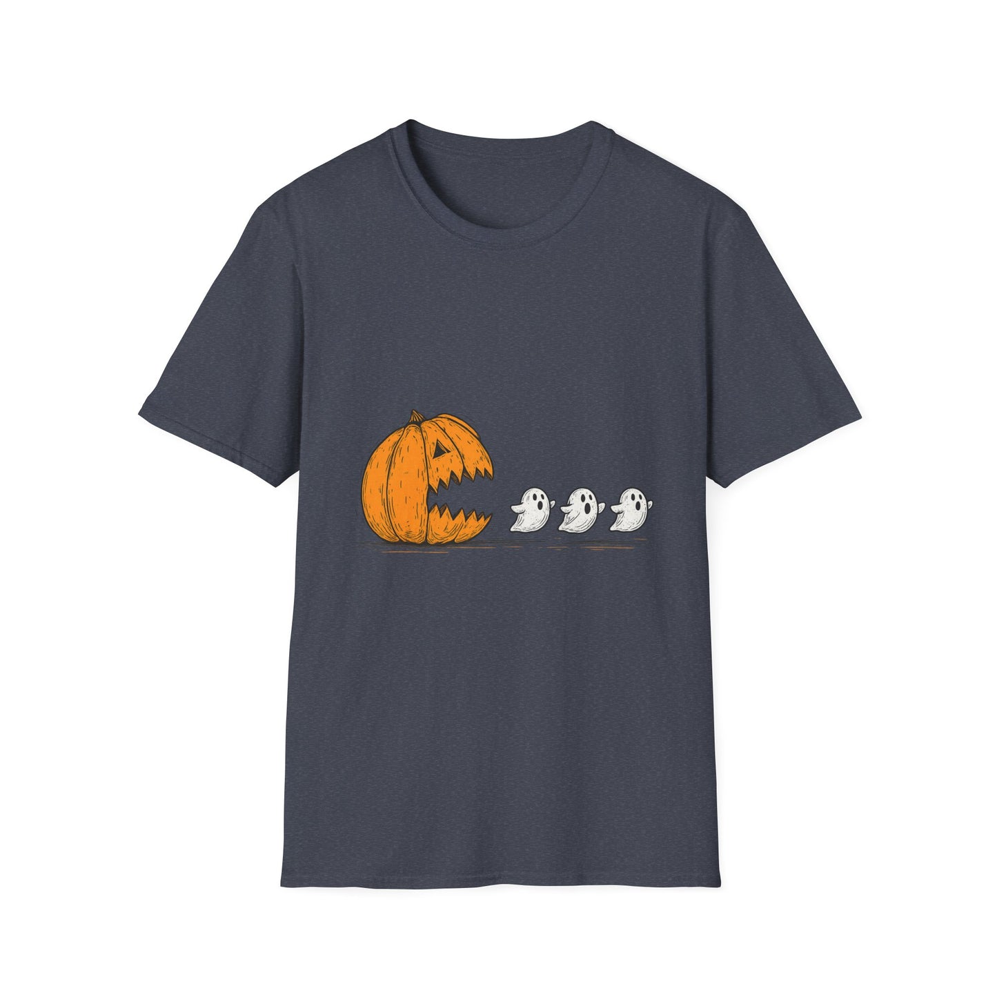 Halloween Ghost Pumpkin T-Shirt, Unisex Tee, Cute Halloween Shirt, Trick or Treat Apparel, Spooky Season Outfit