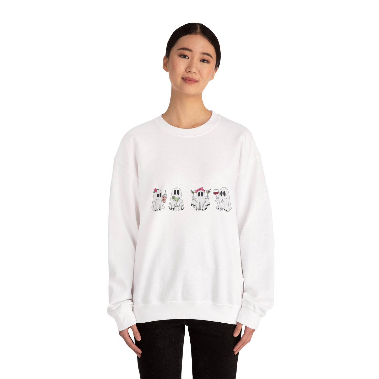 Ghostly Fun Unisex Sweatshirt - Cozy Halloween Apparel, Fall Fashion, Spooky Season Style, Gift for Ghost Lovers, Casual Comfort