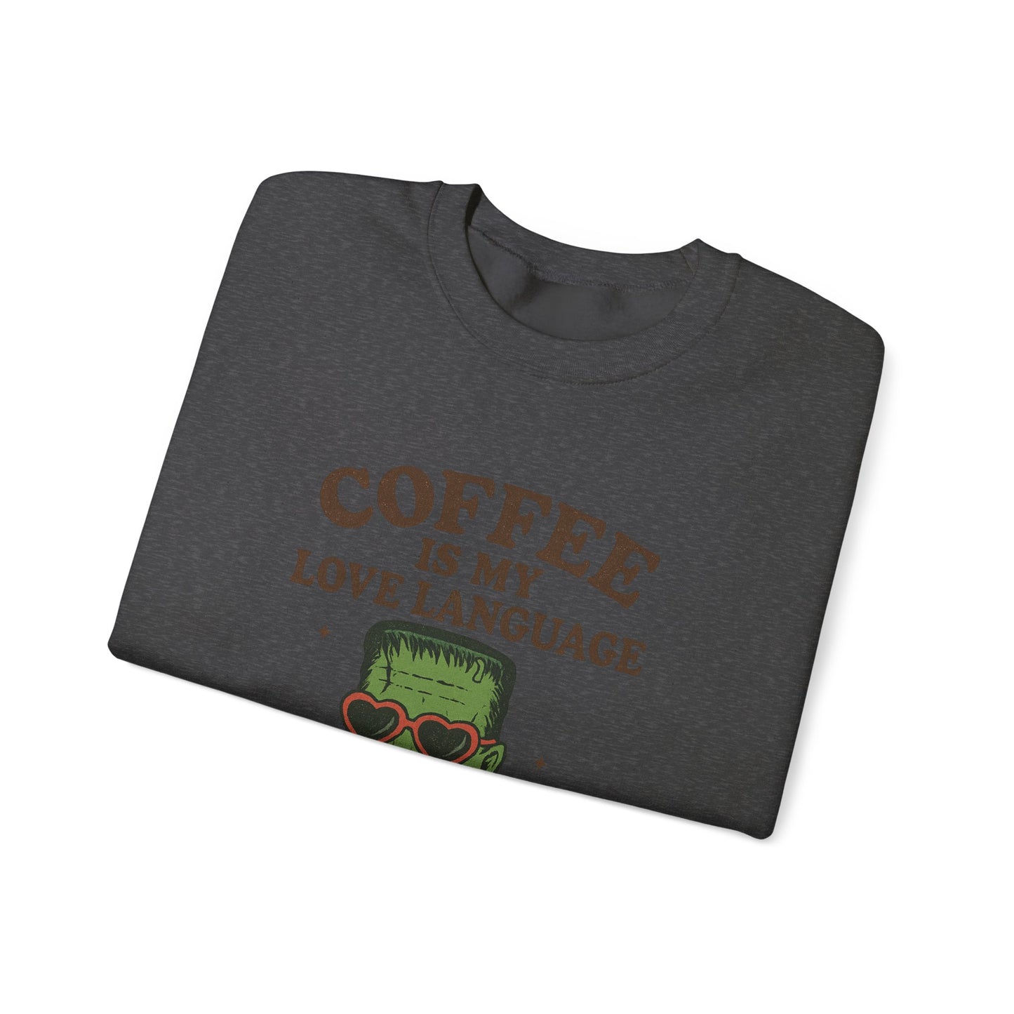 Coffee Lover's Unisex Crewneck Sweatshirt, Gift for Coffee Enthusiasts, Funny Sweatshirt, Halloween Apparel, Cozy Casual Wear