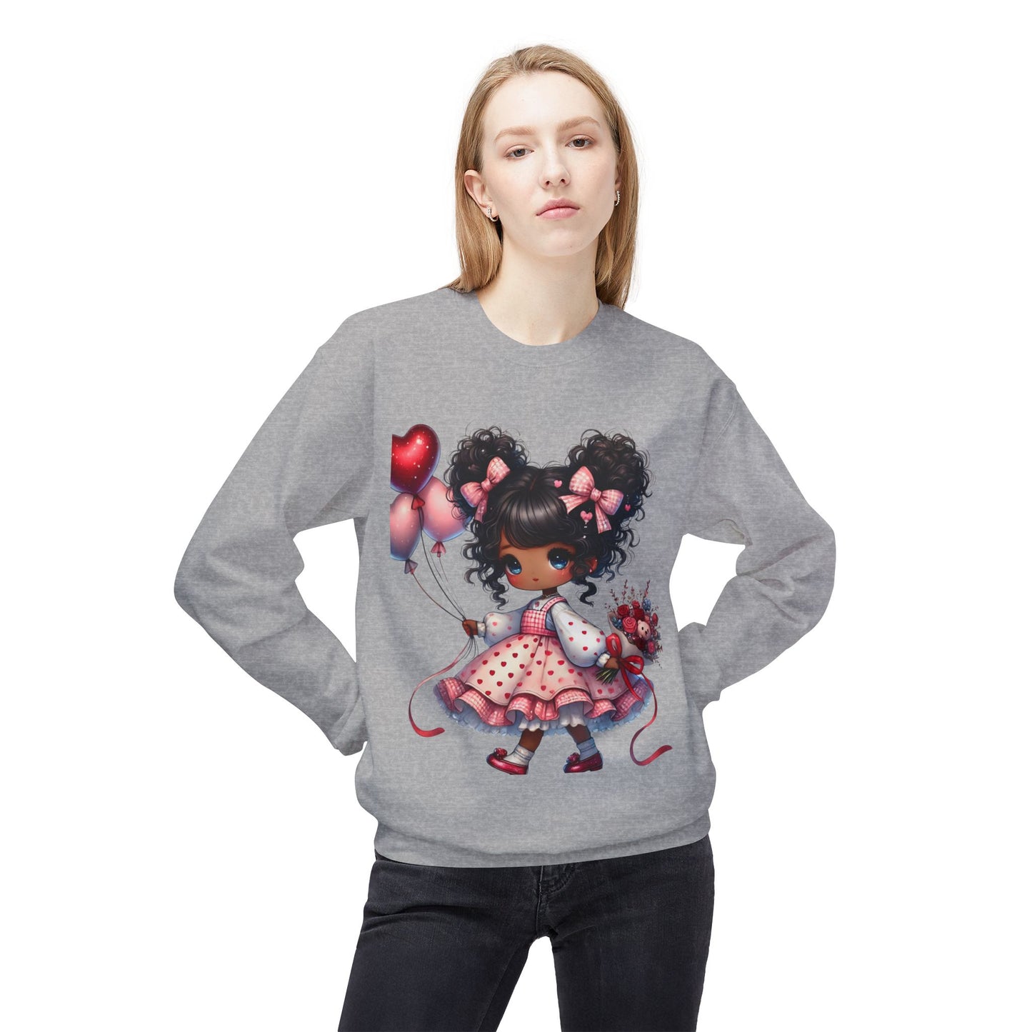 Valentines Unisex Midweight Softstyle Fleece Crewneck Sweatshirt
