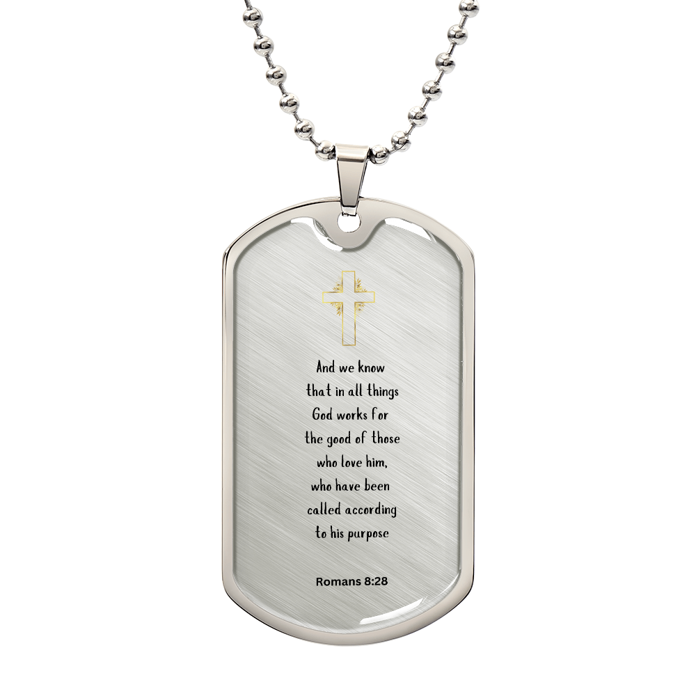 Spiritual Luxury Graphic Dog Tag Necklace